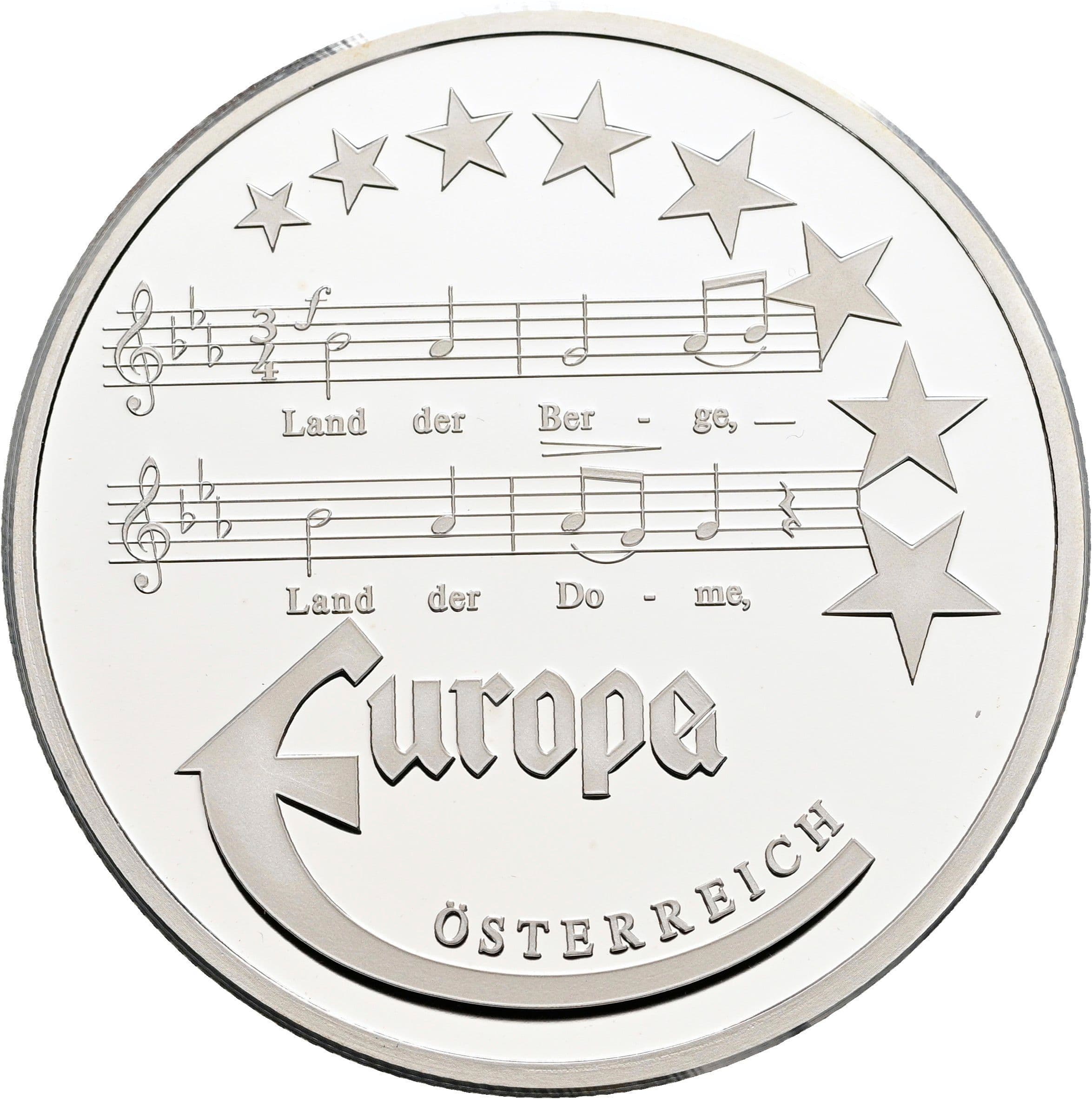 Silbermedaille "Österreichische Bundeshymne"
