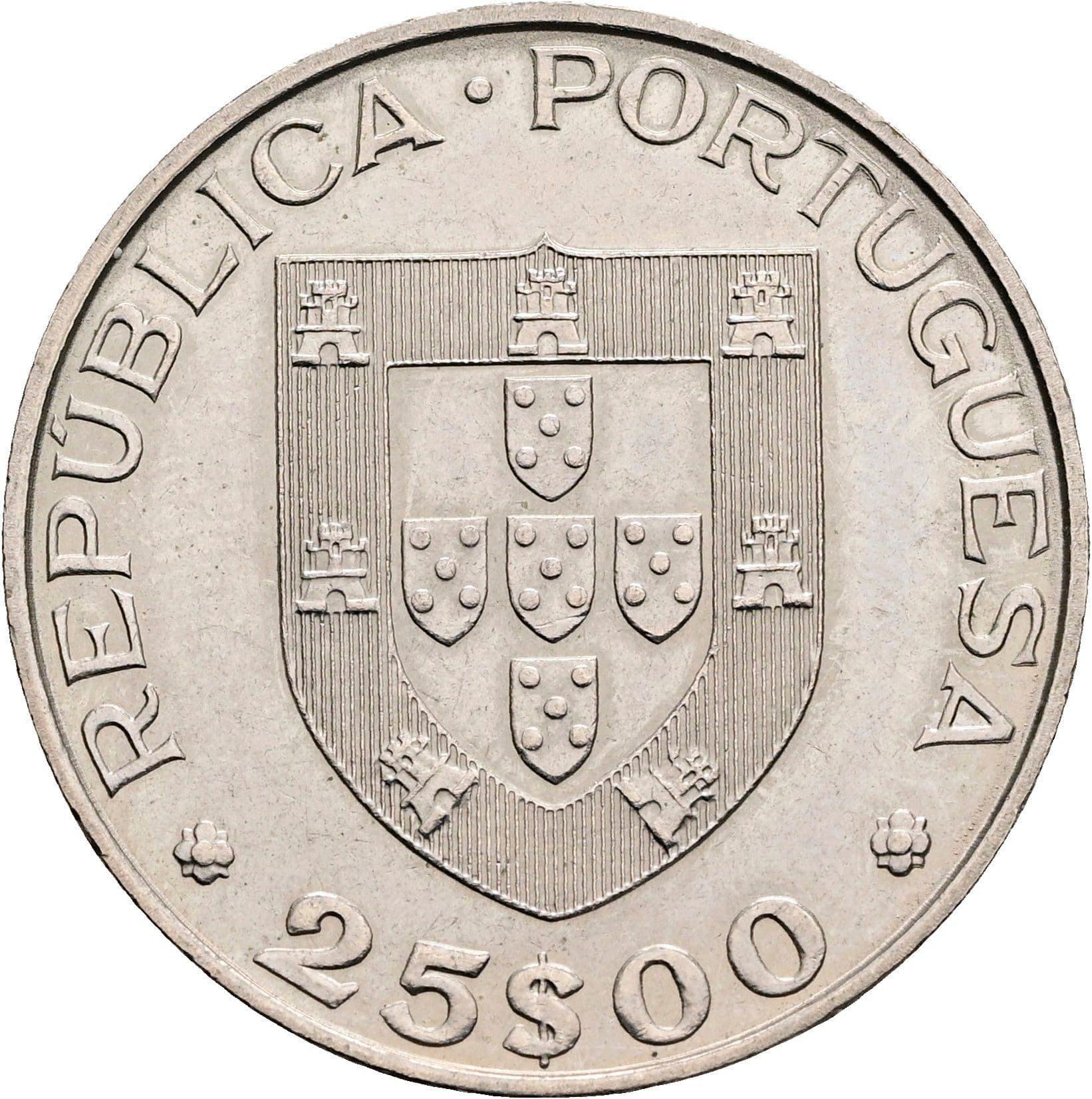 25 Escudos 1986 – Rückseite