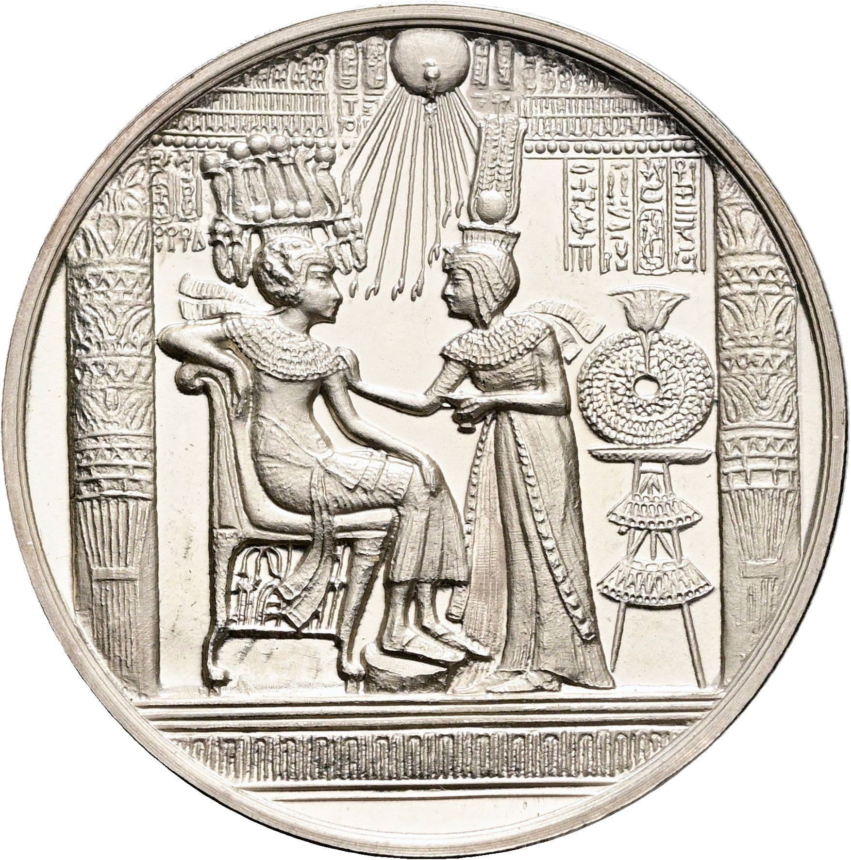 Silbermedaille  "Grabentdeckung Tut Ench Amun 1922"
