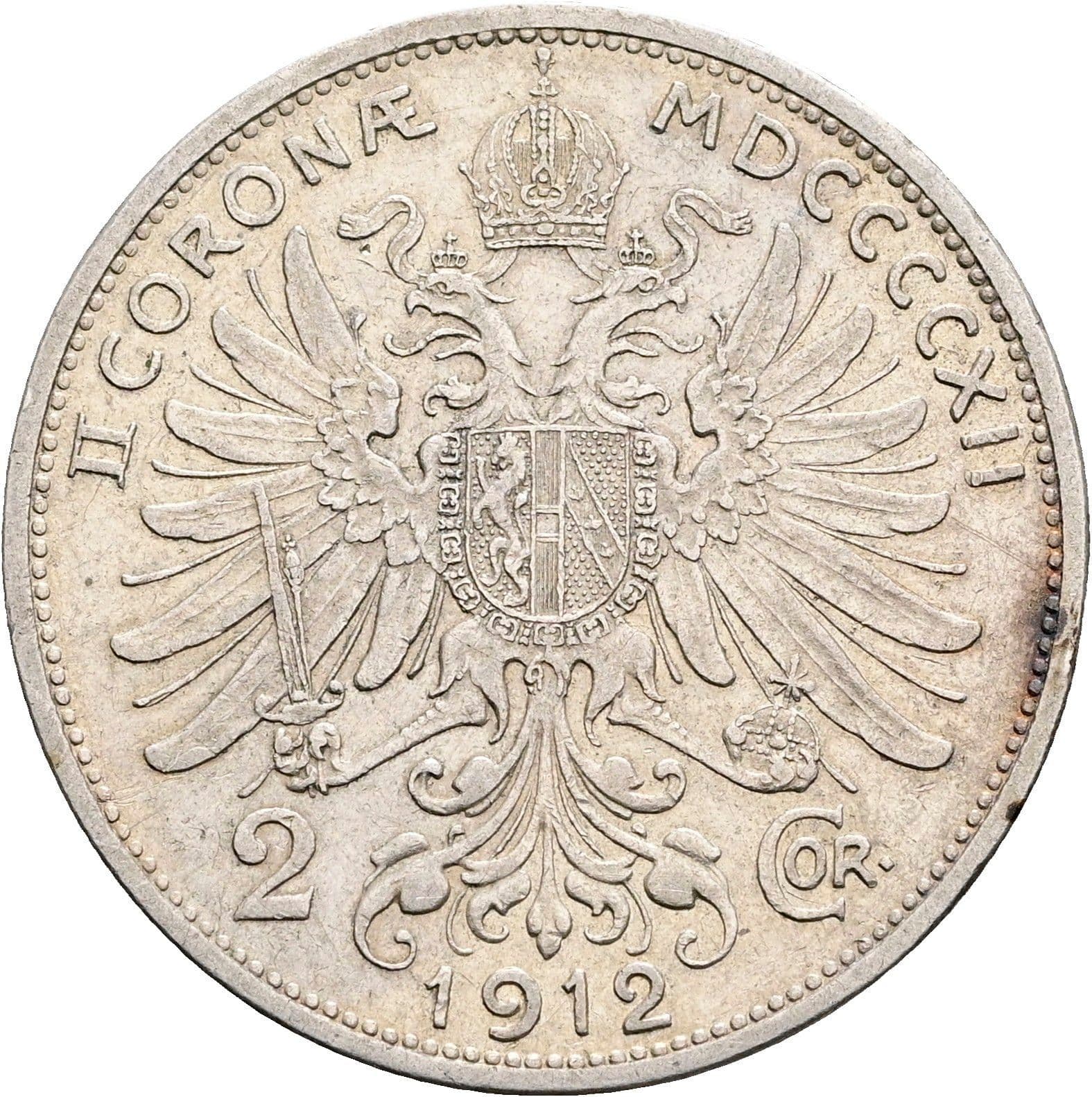 2 Kronen Franz Joseph I. 1848-1916 1912 – Rückseite