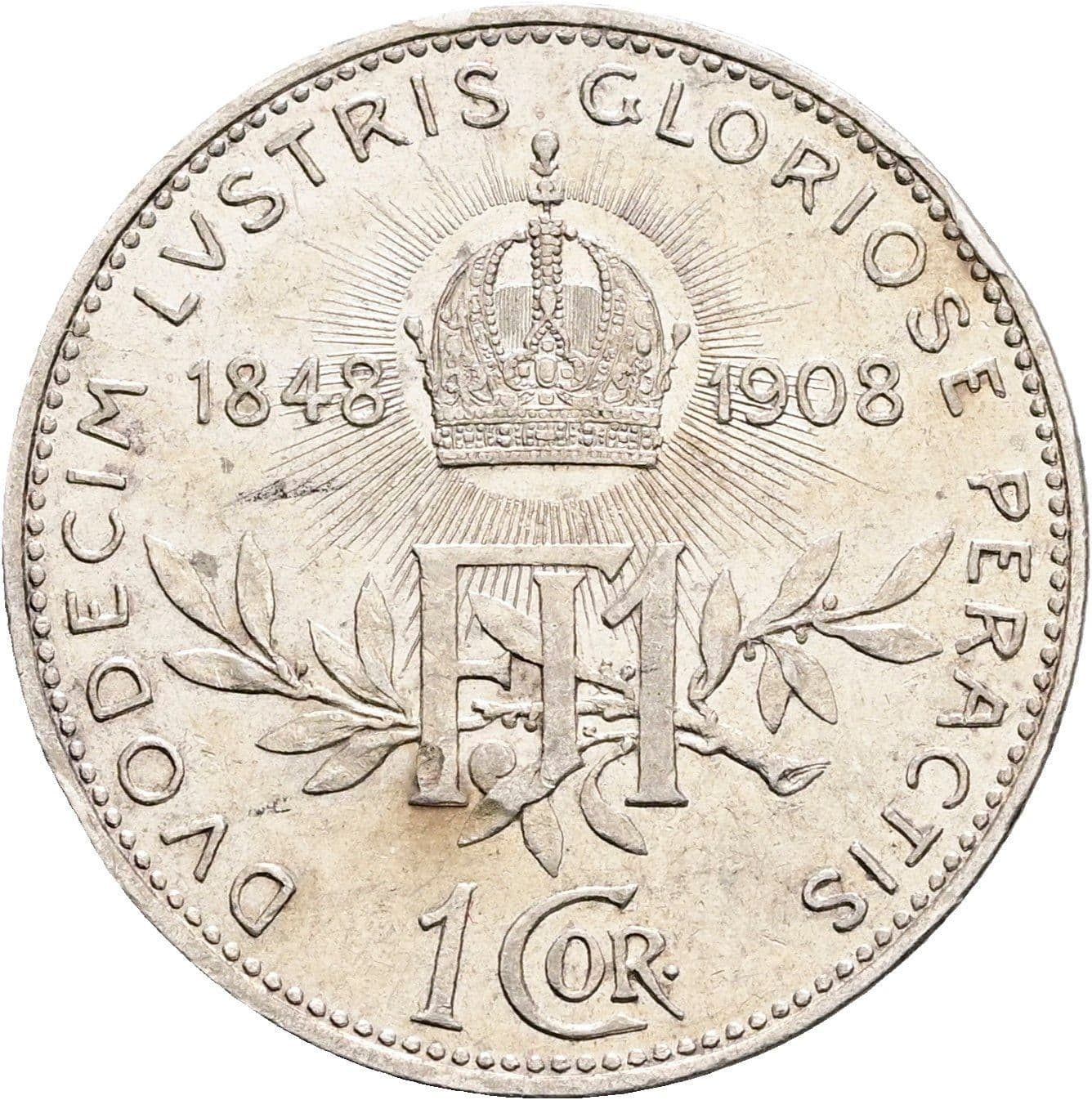 1 Krone Franz Joseph I. 1848-1916 1908 – Rückseite
