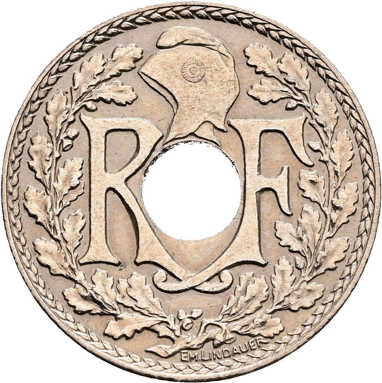10 Centimes 1935 – Rückseite