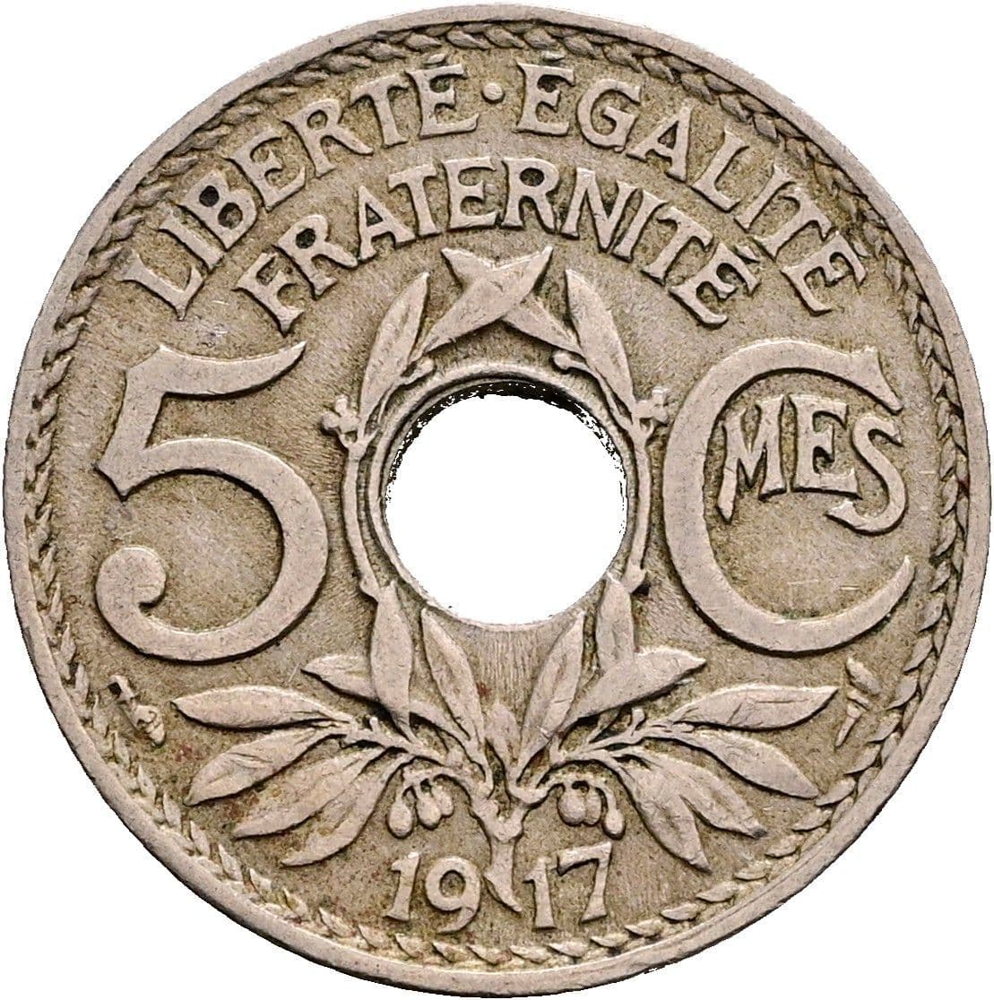 5 Centimes 1917 – Vorderseite