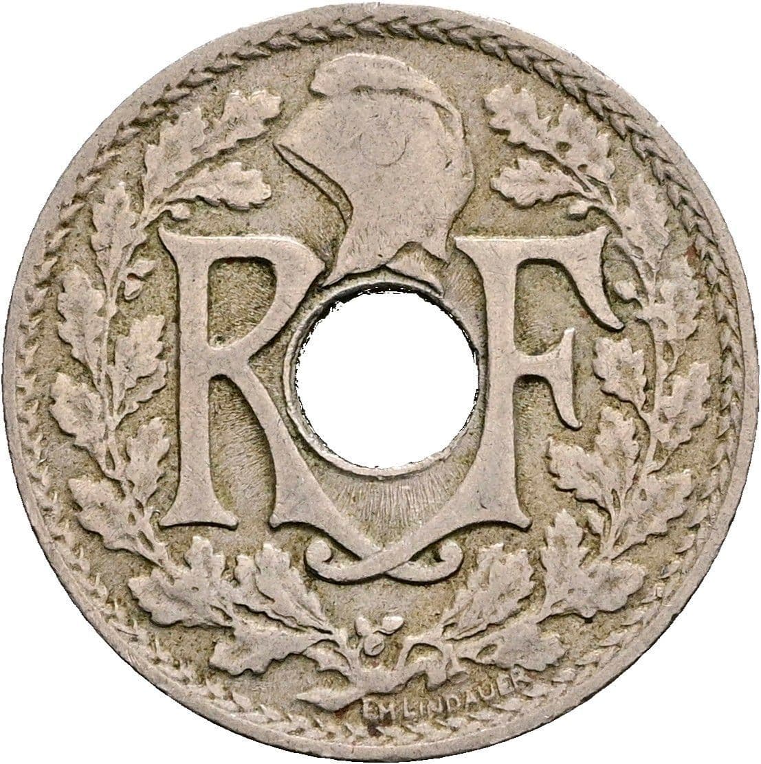 5 Centimes 1917 – Rückseite