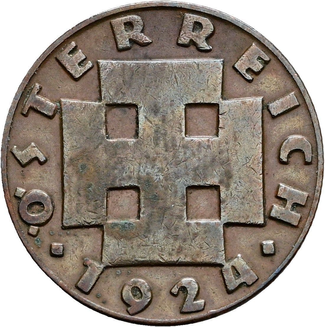 200 Kronen (2 Groschen) 1924 – Rückseite