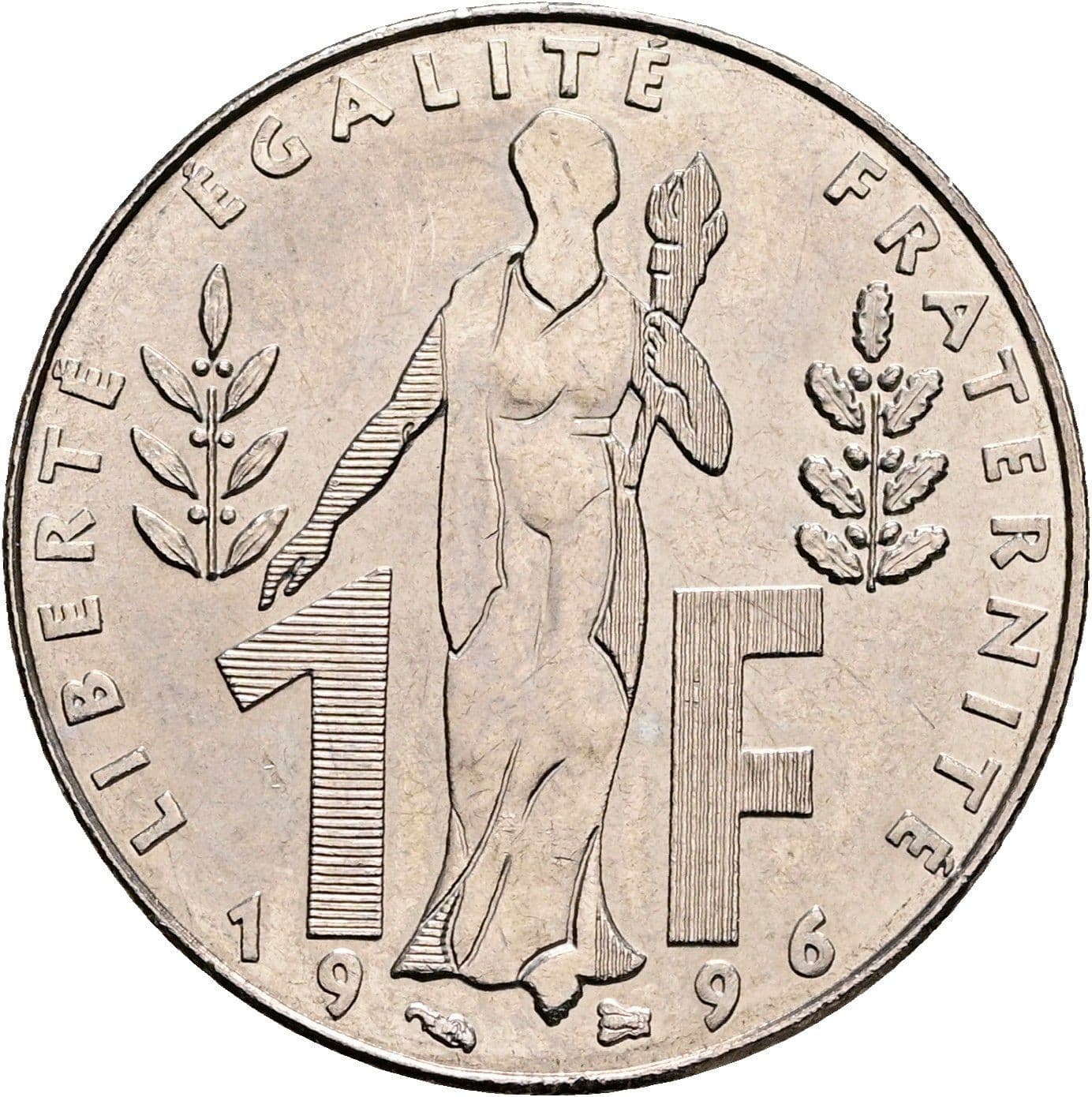 1 Franc 1996 – Rückseite