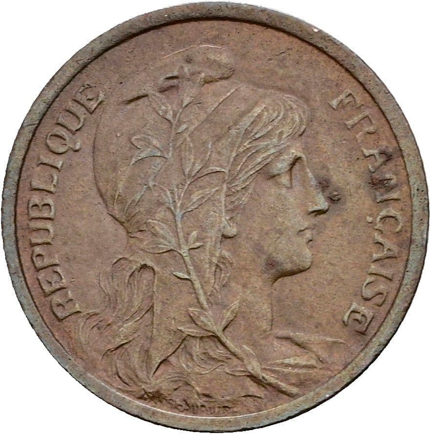 1 Centime 1920 – Rückseite