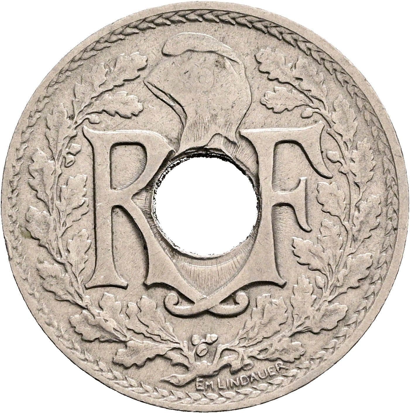 25 Centimes 1914 – Rückseite