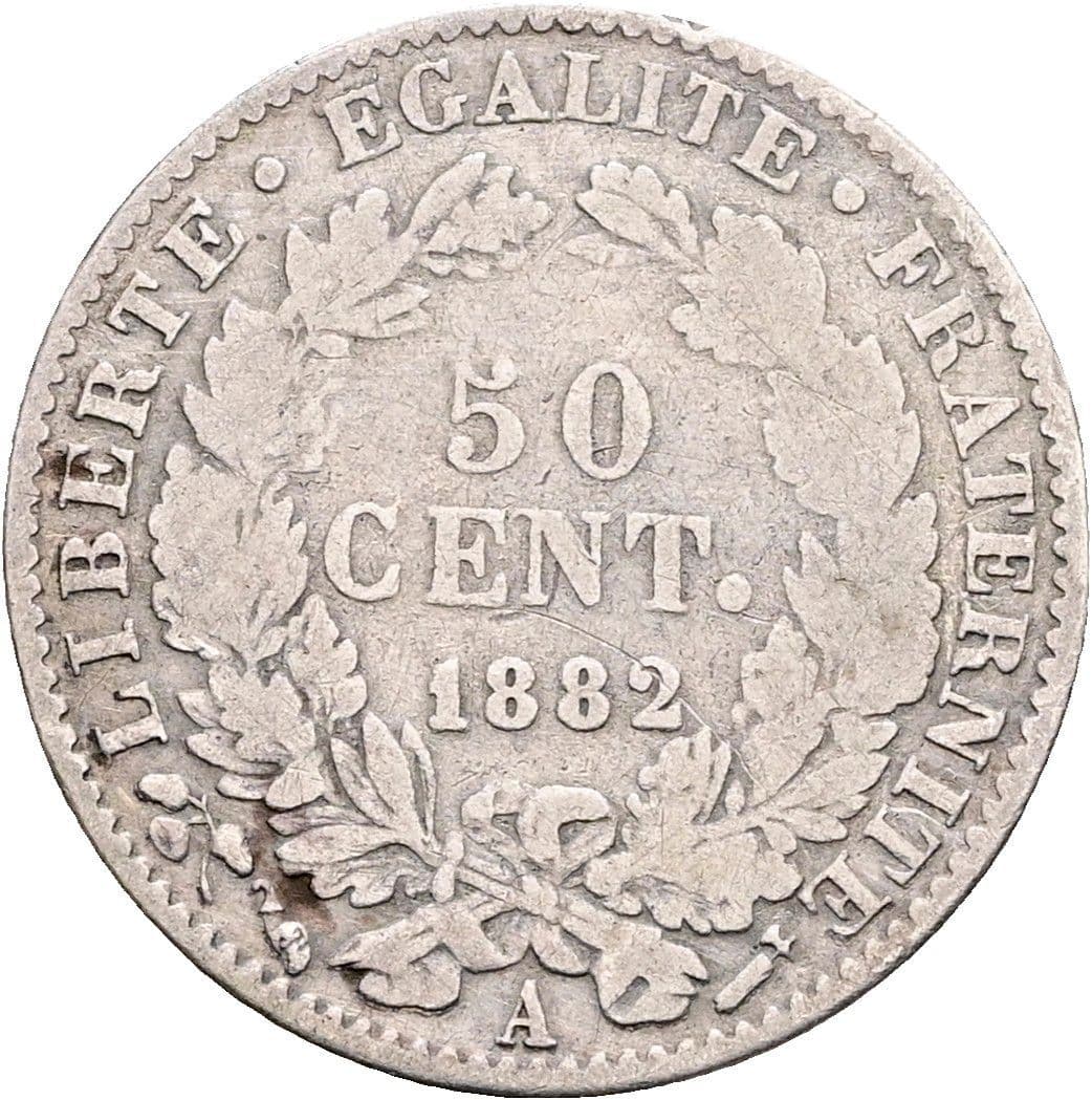 50 Cent.(imes) 1882 A – Rückseite