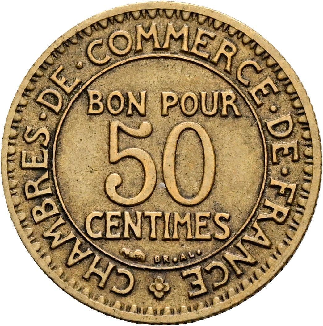 50 Centimes 1923 – Vorderseite