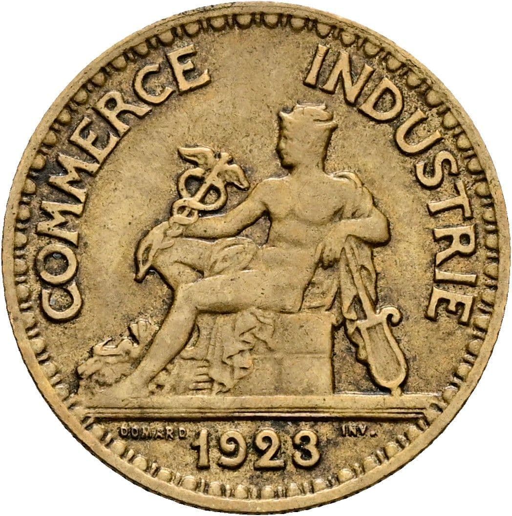 50 Centimes 1923 – Rückseite