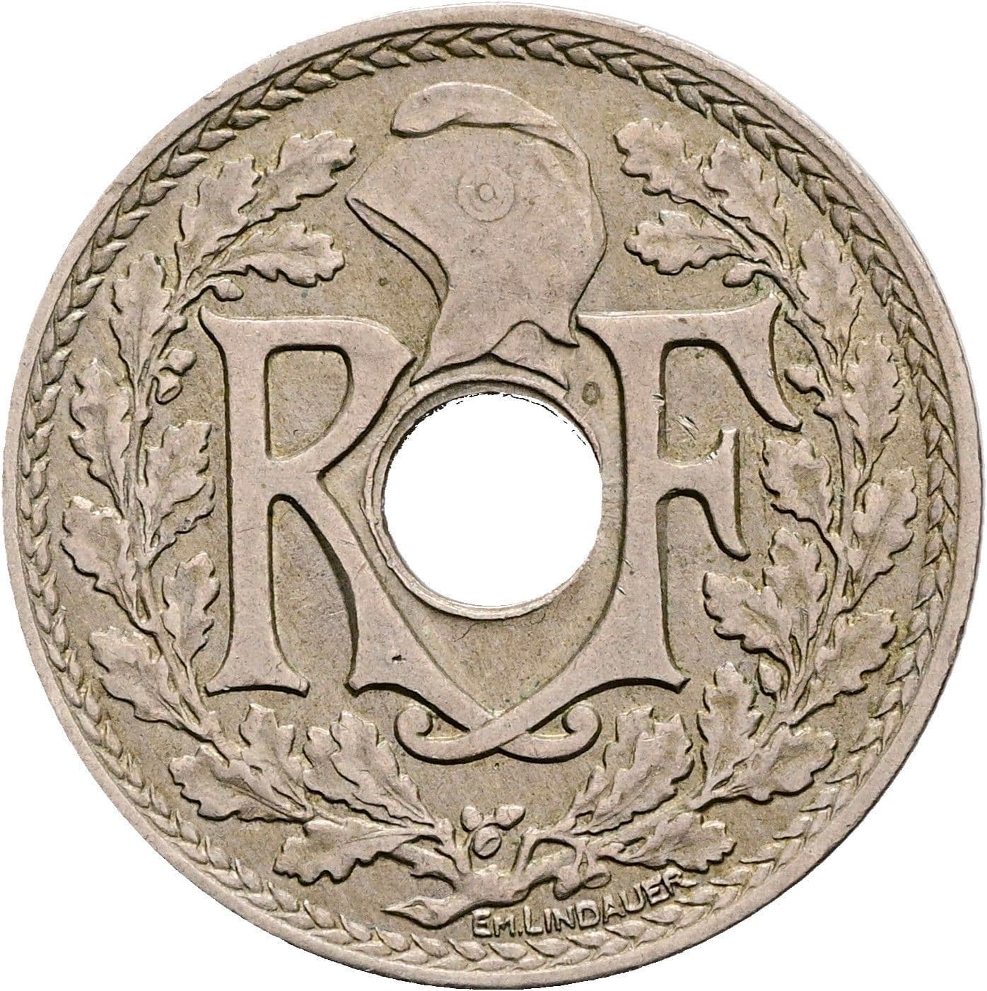 25 Centimes 1929 – Rückseite