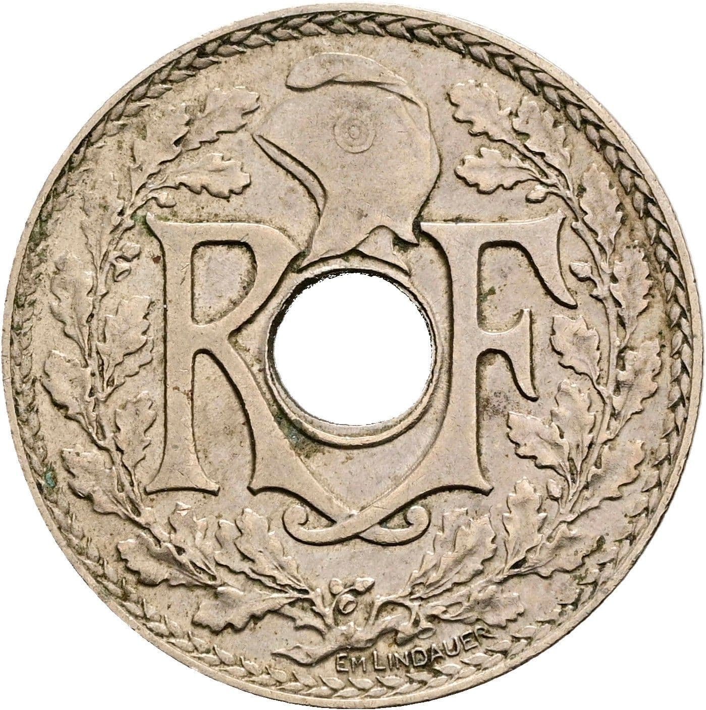 25 Centimes 1938 – Rückseite