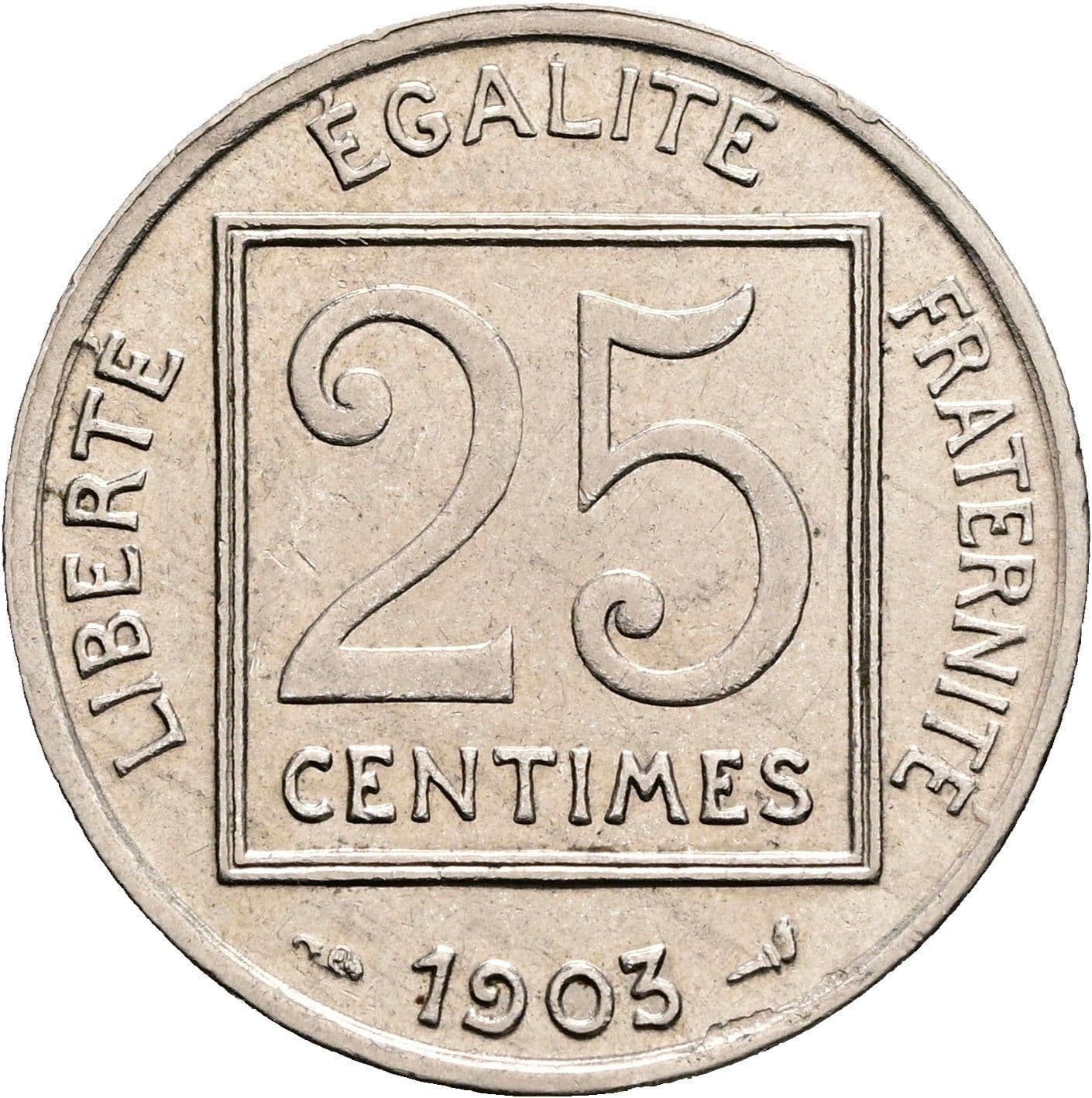 25 Centimes 1903 – Vorderseite