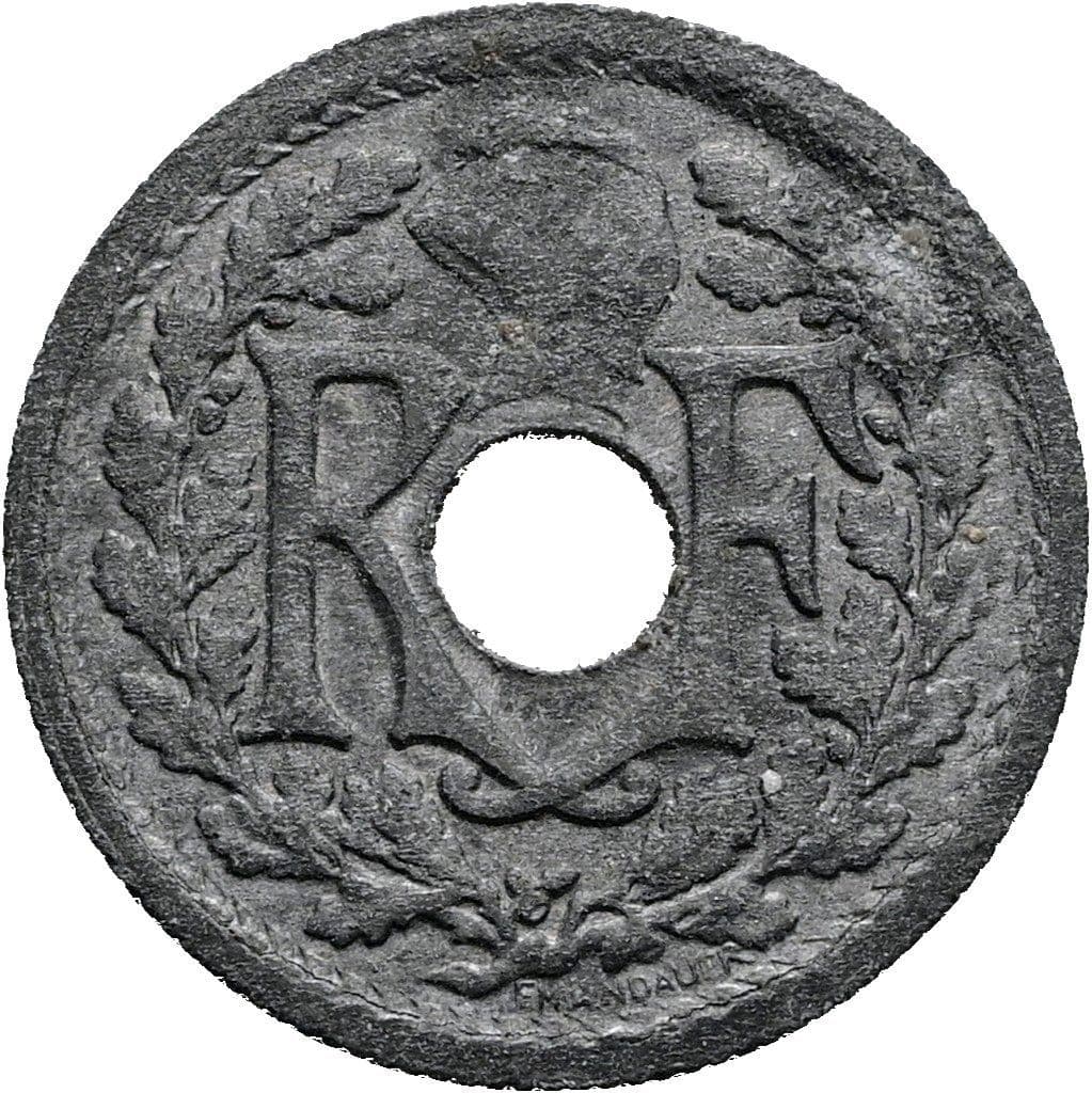 10 Centimes 1945 – Rückseite