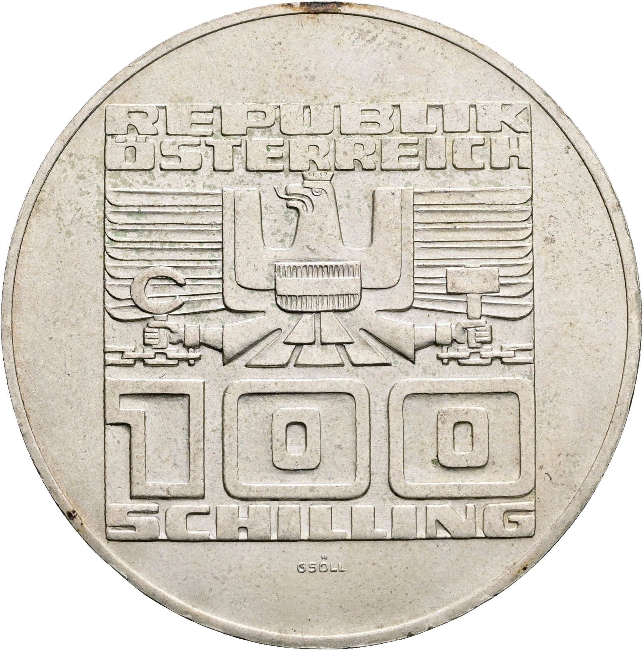 100 Schilling 1978 – Rückseite