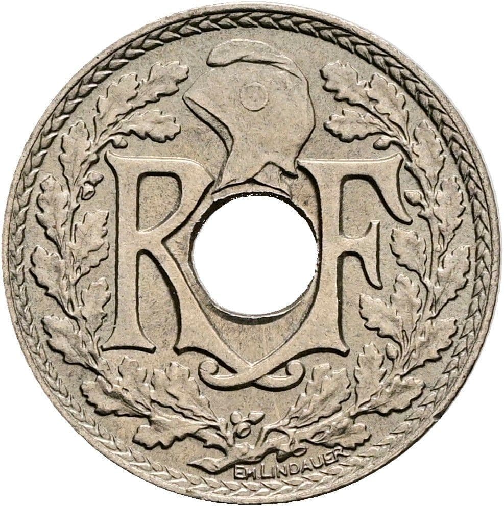 5 Centimes 1939 – Rückseite