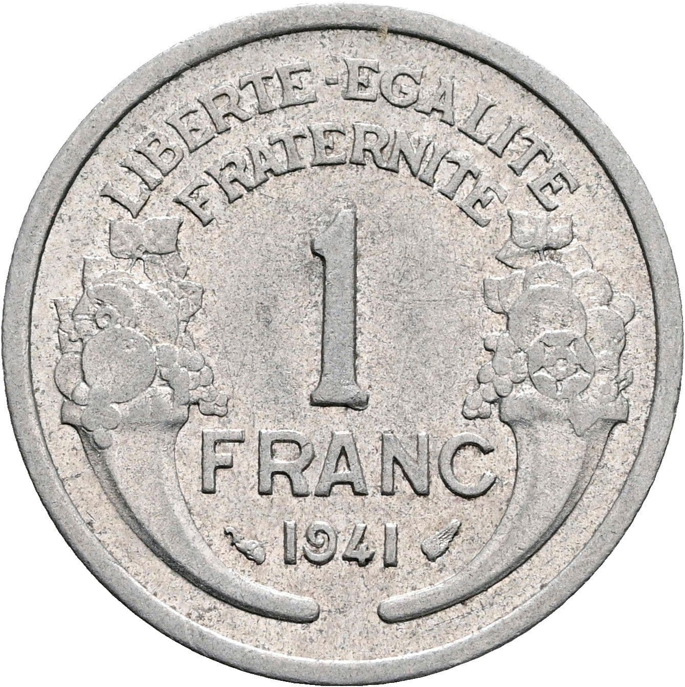 1 Franc 1941 – Rückseite
