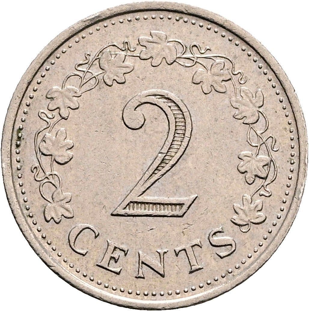 2 Cents 1972 – Vorderseite