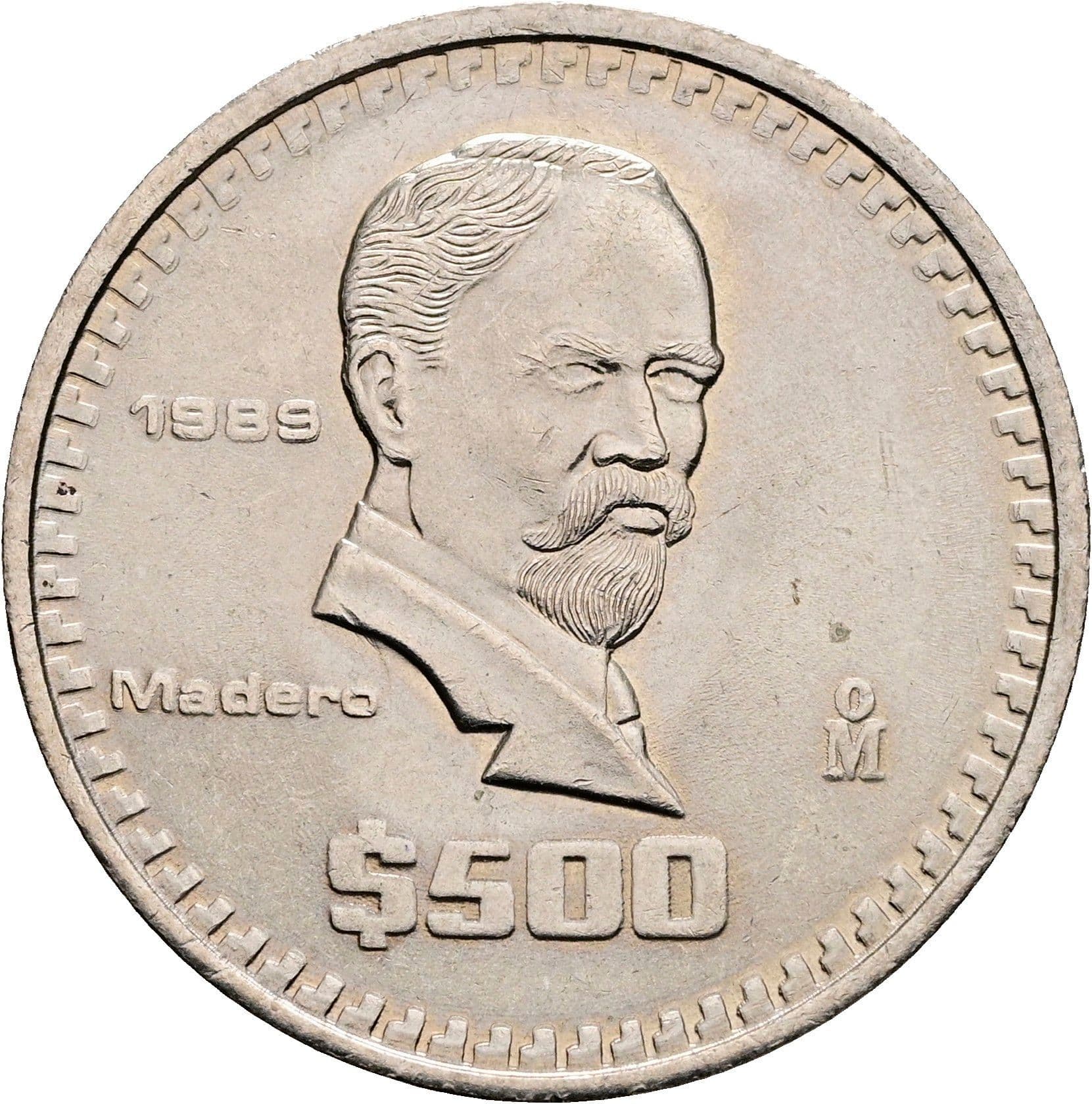 500 Pesos 1989 – Vorderseite