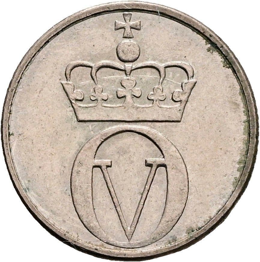 10 Öre Olav V. 1957-1991 1973 – Rückseite