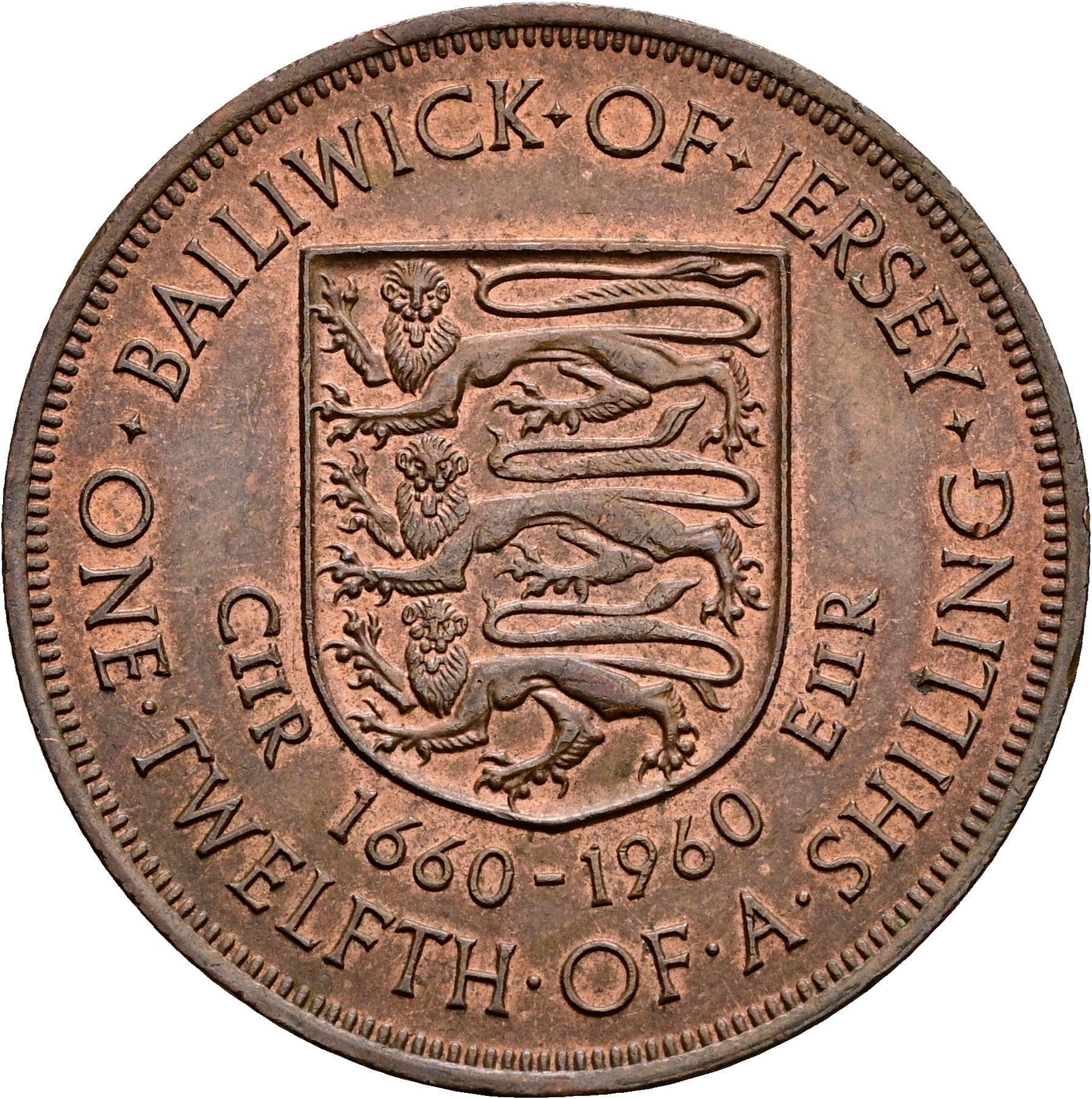 1/2 Shilling Elisabeth II. 1952-2022 1960 – Rückseite