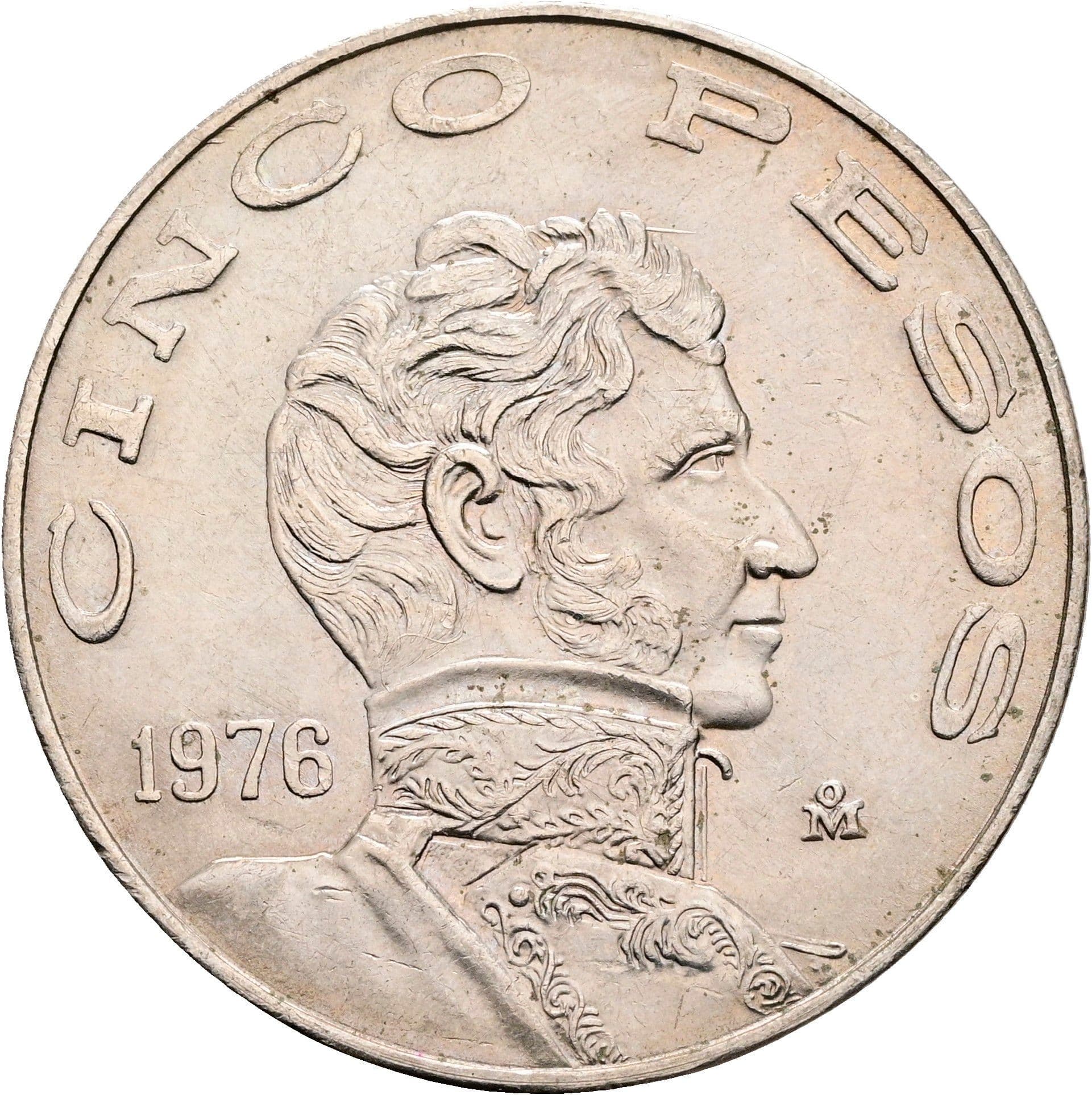 5 Pesos 1976 – Vorderseite