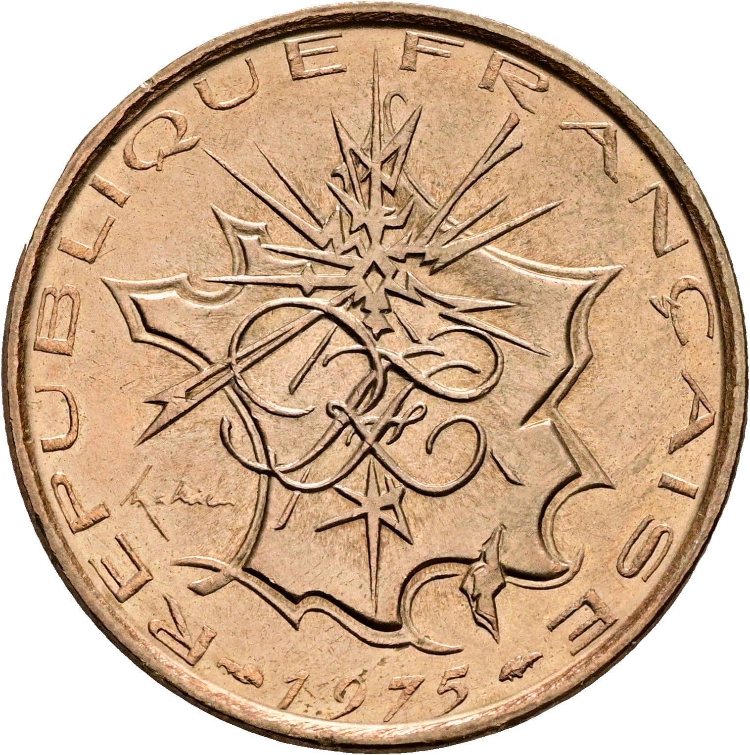 10 Francs 1975 – Rückseite