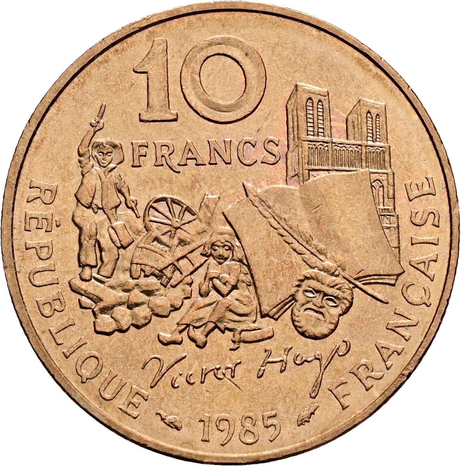 10 Francs 1985 – Rückseite