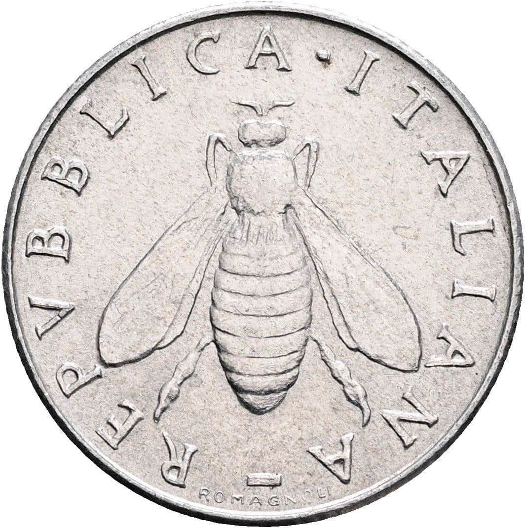 2 Lire 1954 – Rückseite