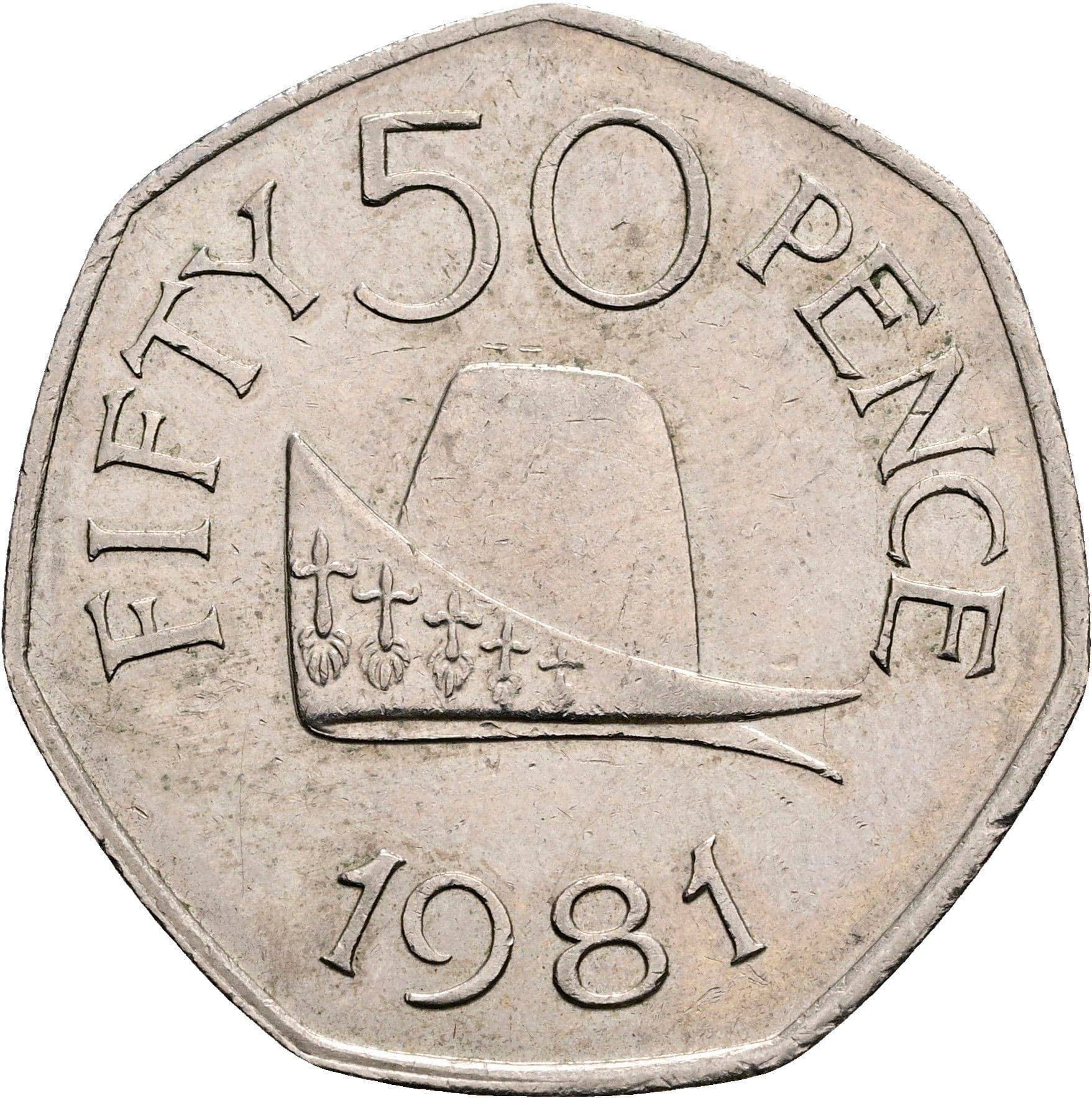 50 Pence 1981 – Vorderseite