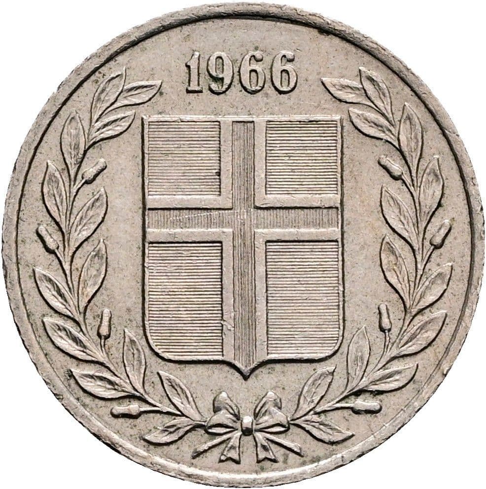 25 Aurar 1966 – Rückseite