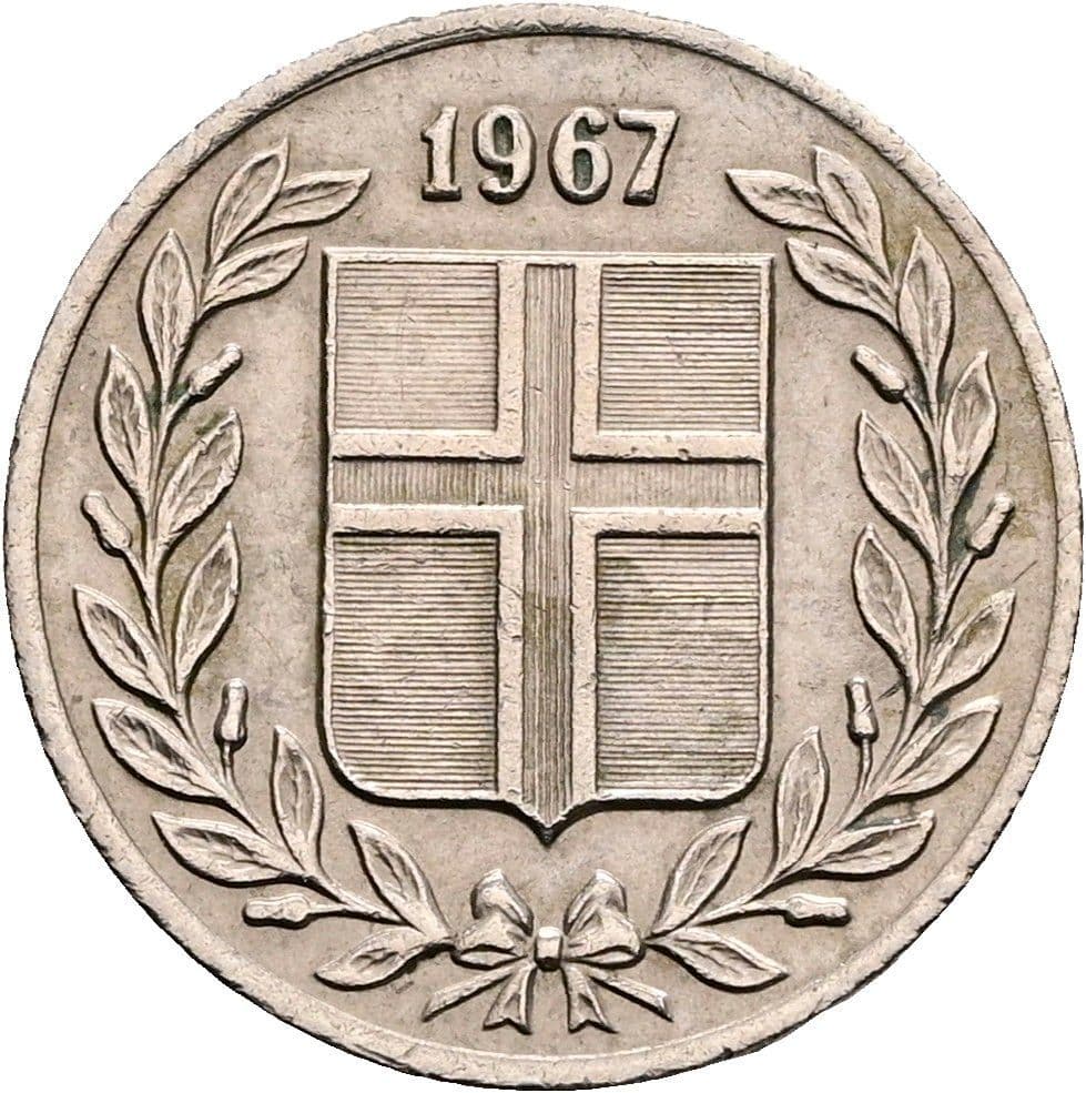 25 Aurar 1967 – Rückseite