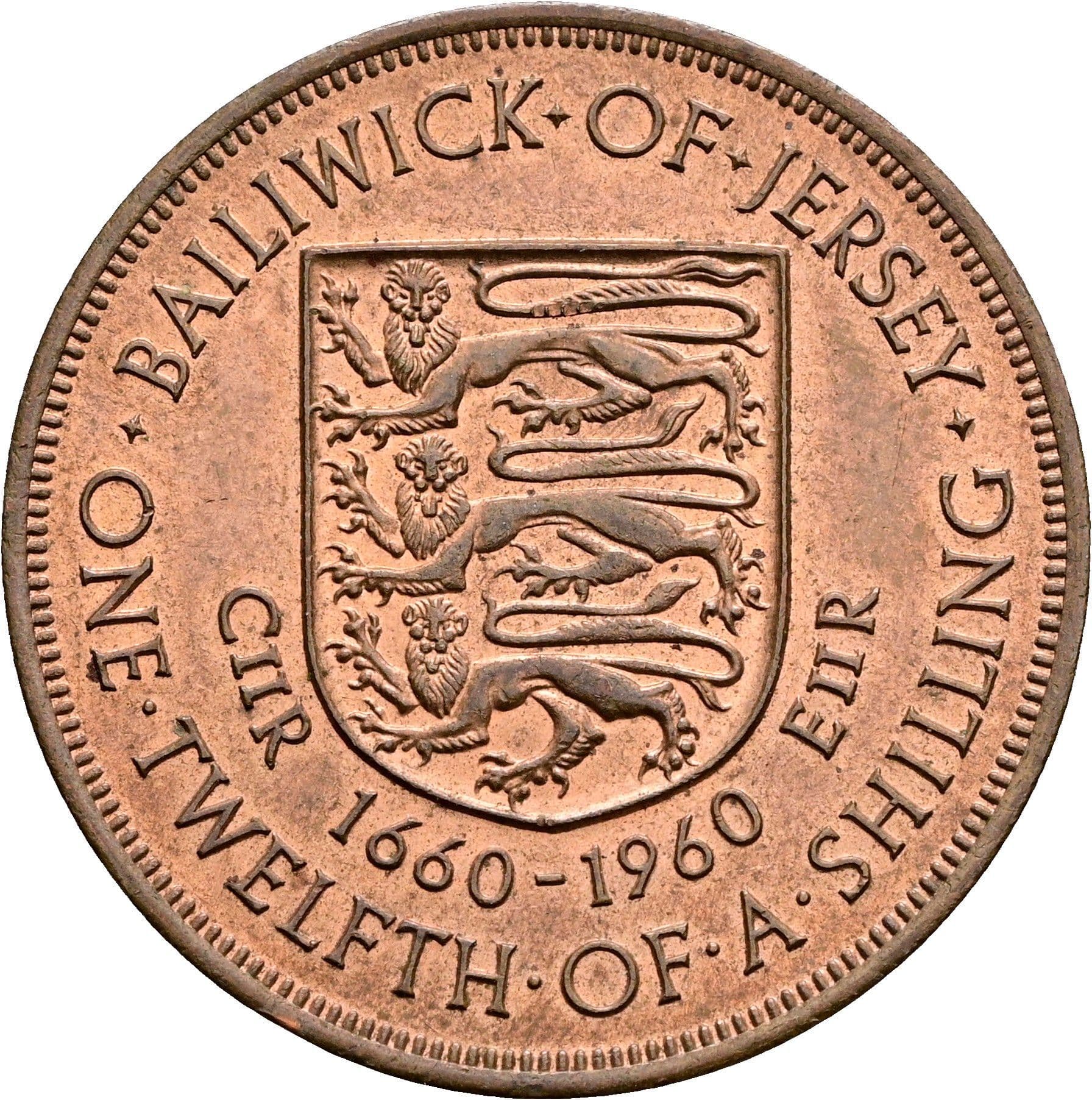 1/12 Shilling Elisabeth II. 1952-2022 1960 – Rückseite