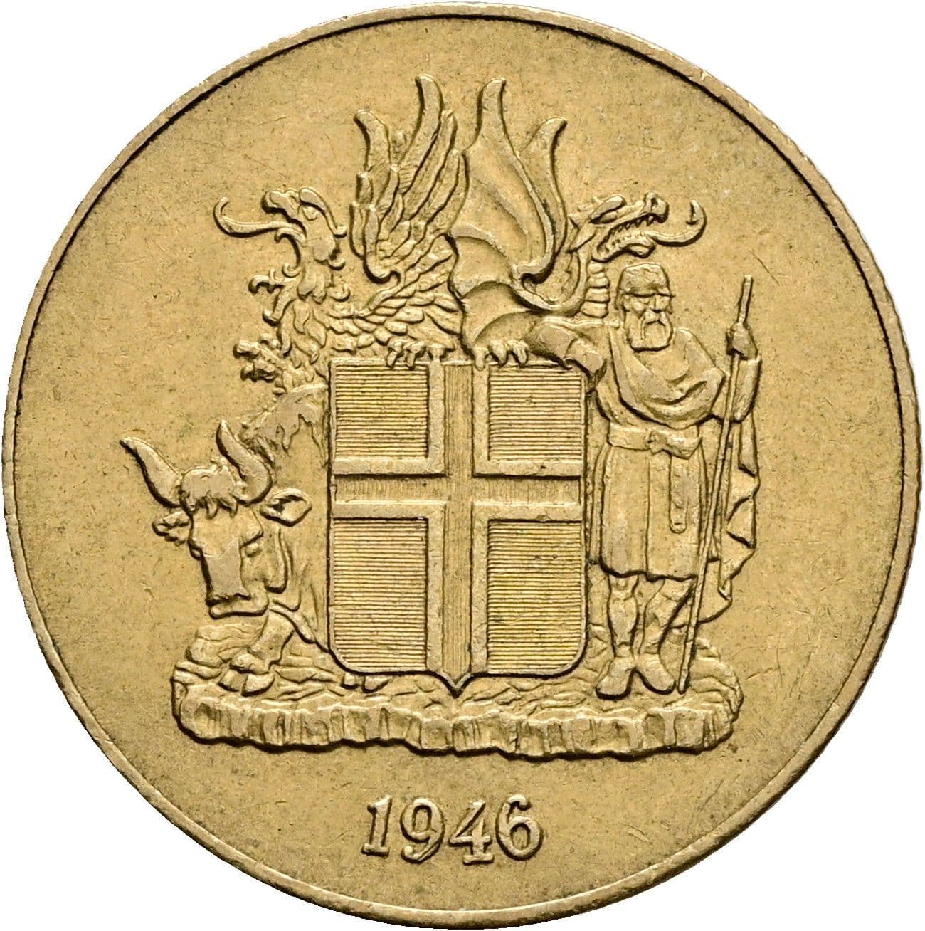 1 Krona 1946 – Rückseite