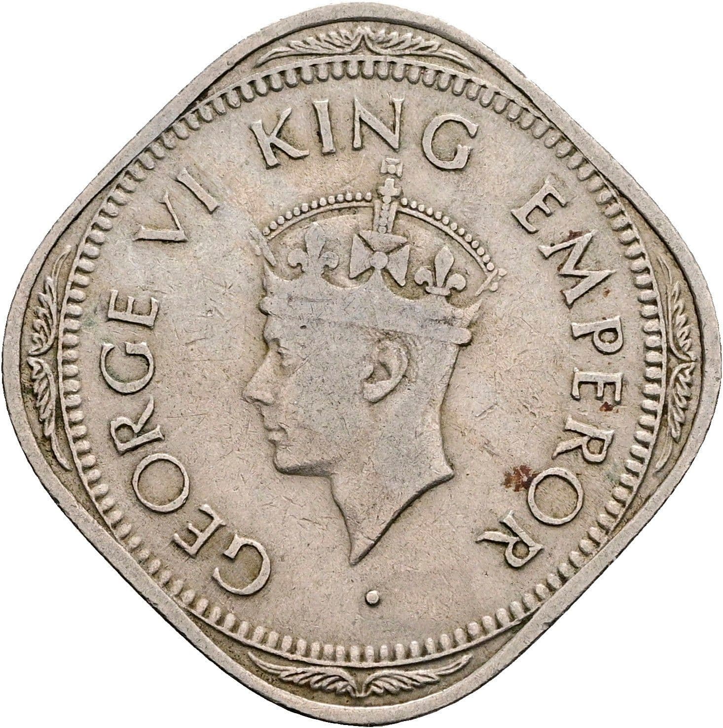 2 Annas George VI. 1936-1947 1946 – Vorderseite