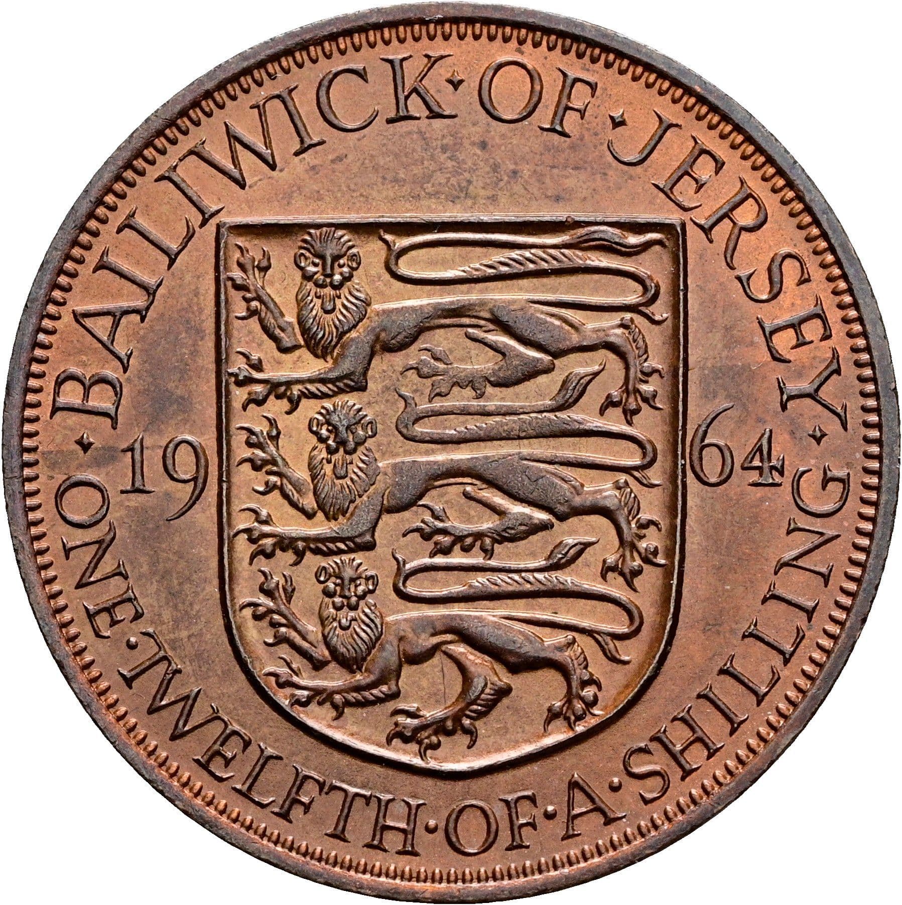 1/12 Shilling Elisabeth II. 1952-2022 1964 – Rückseite
