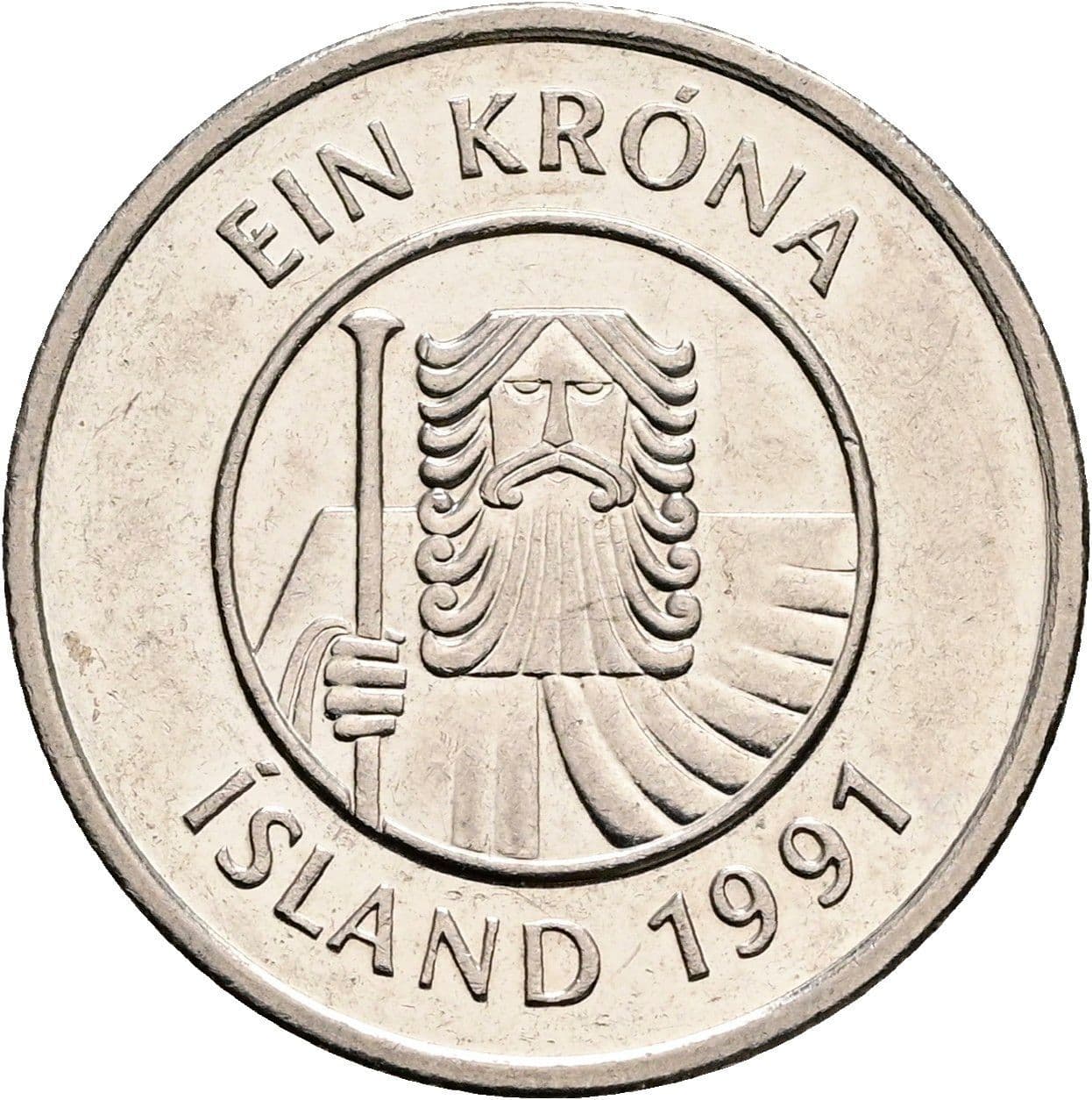 1 Krona 1991 – Rückseite