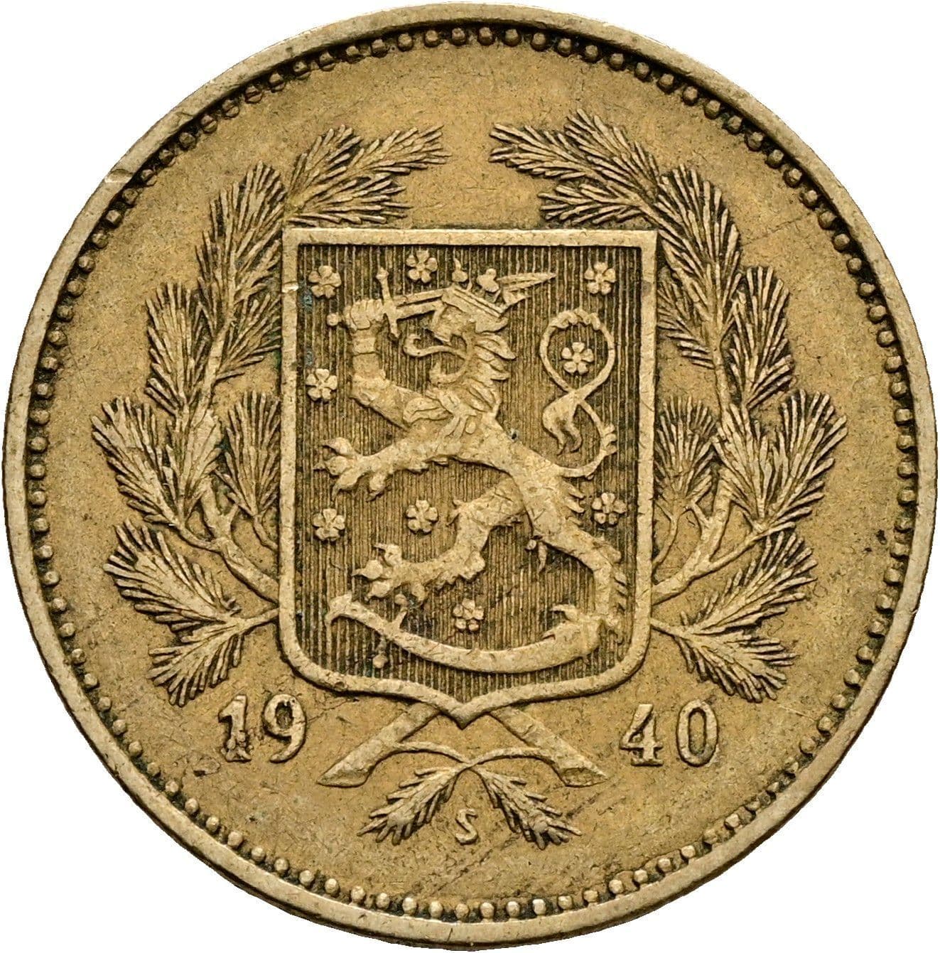 5 Markkaa 1940 S – Rückseite