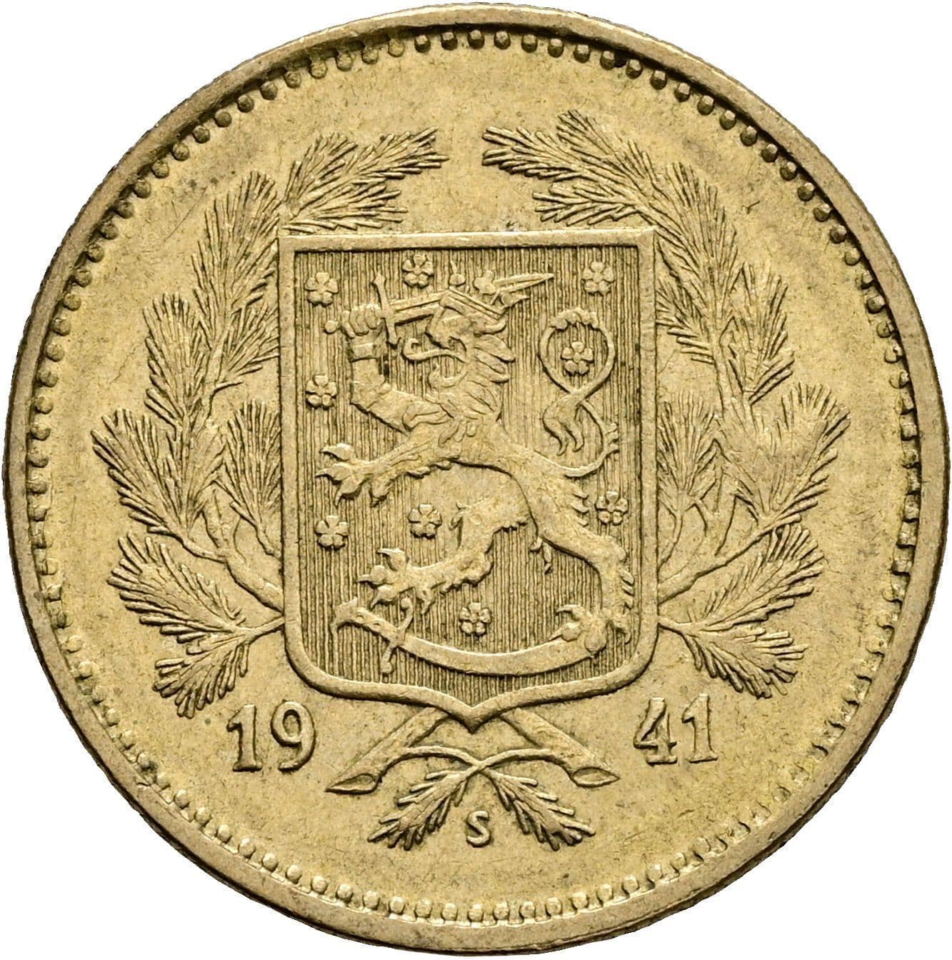 5 Markkaa 1941 S – Rückseite