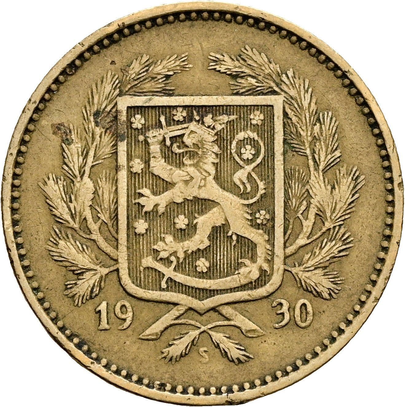 5 Markkaa 1930 S – Rückseite