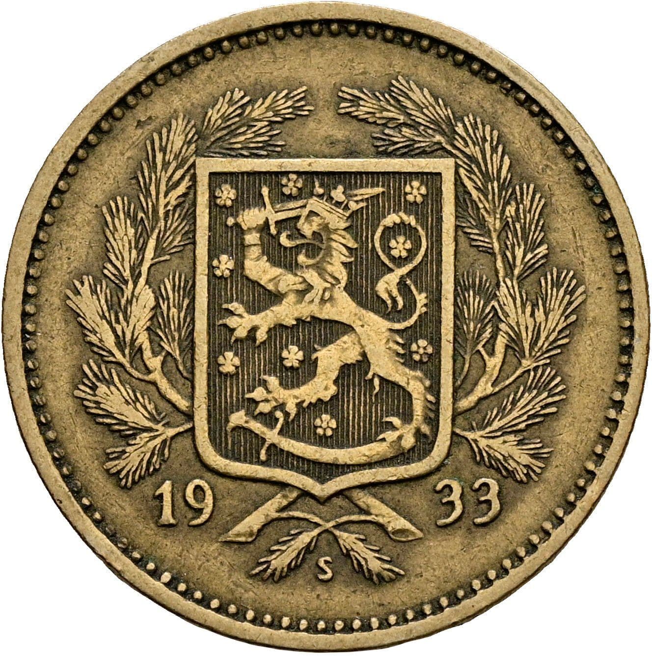 5 Markkaa 1933 S – Rückseite