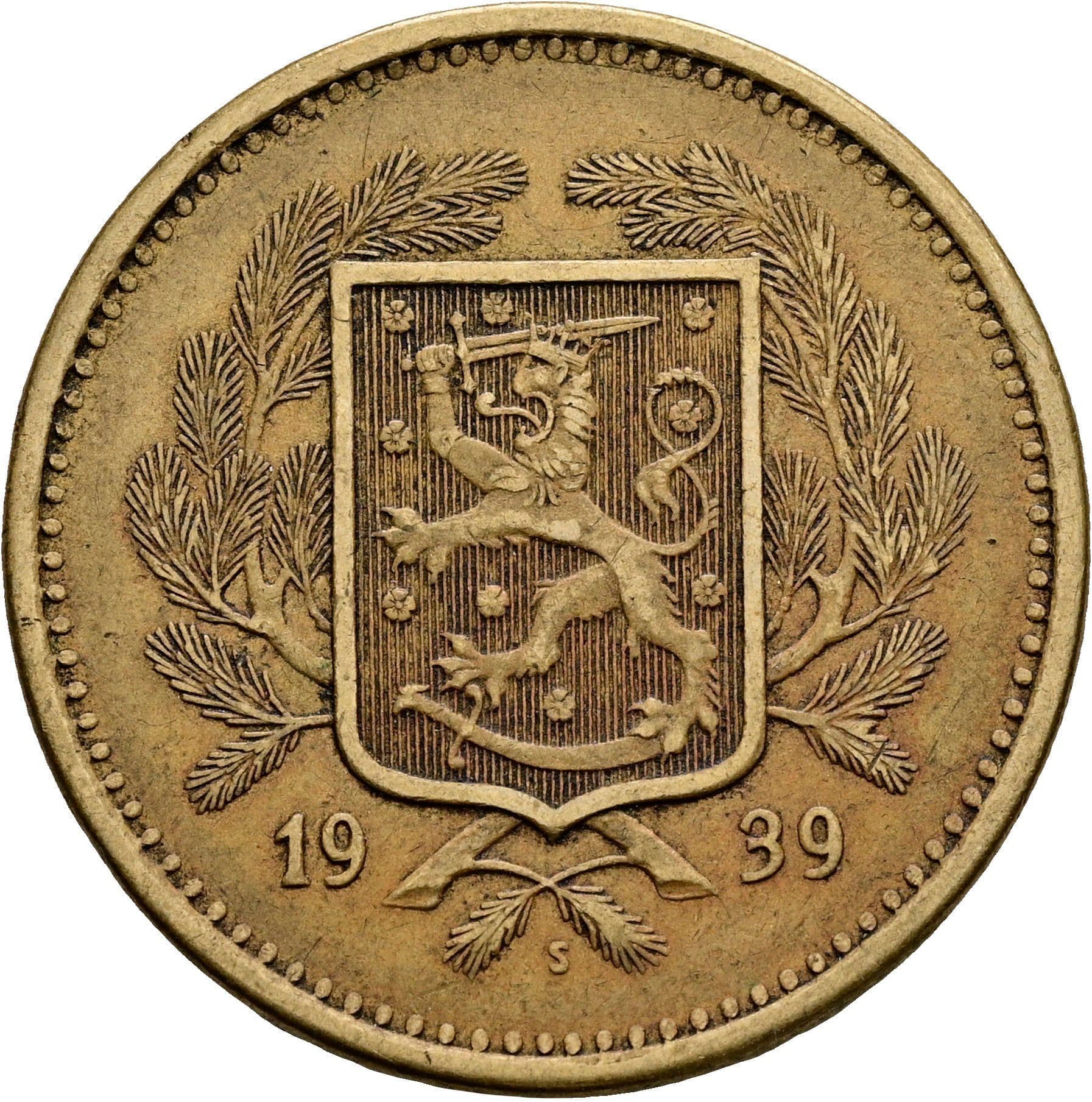20 Markkaa 1939 S – Rückseite