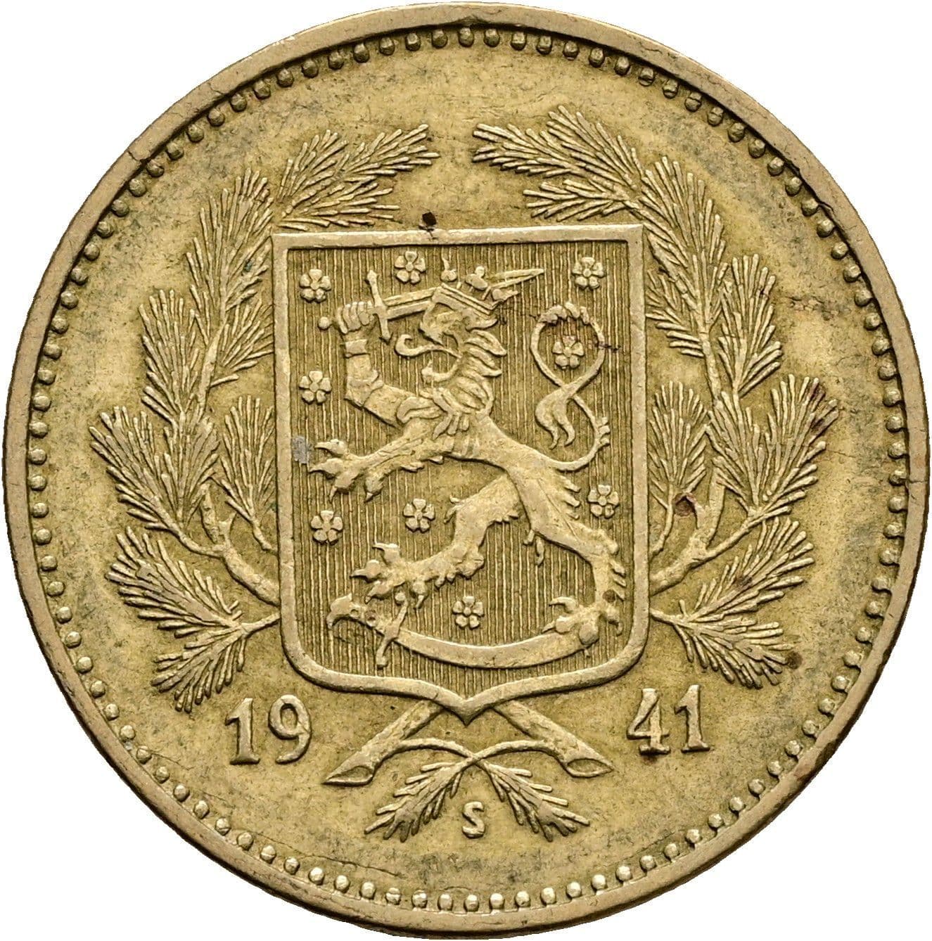 5 Markkaa 1941 S – Rückseite