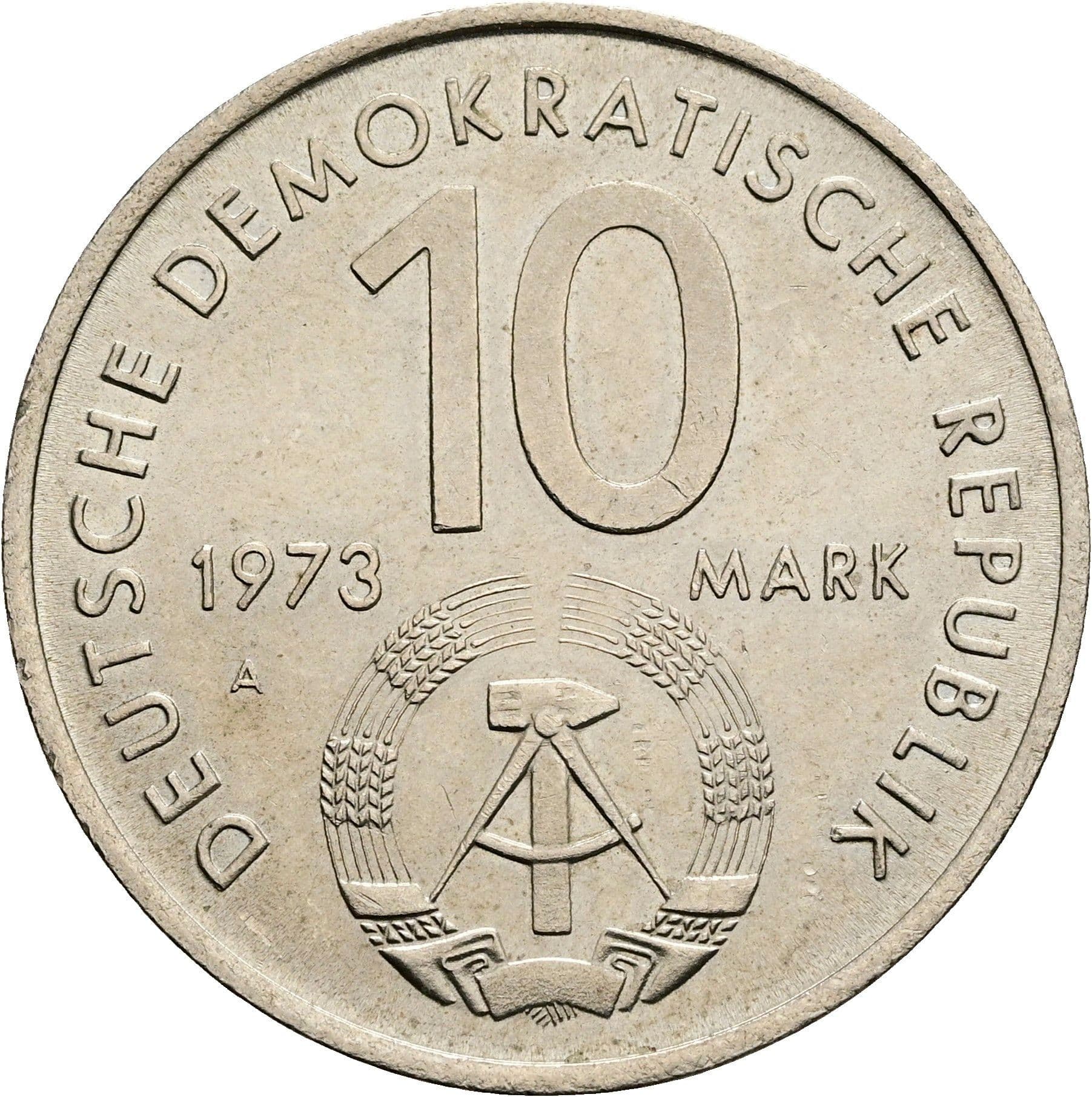 10 Mark 1973 A – Vorderseite