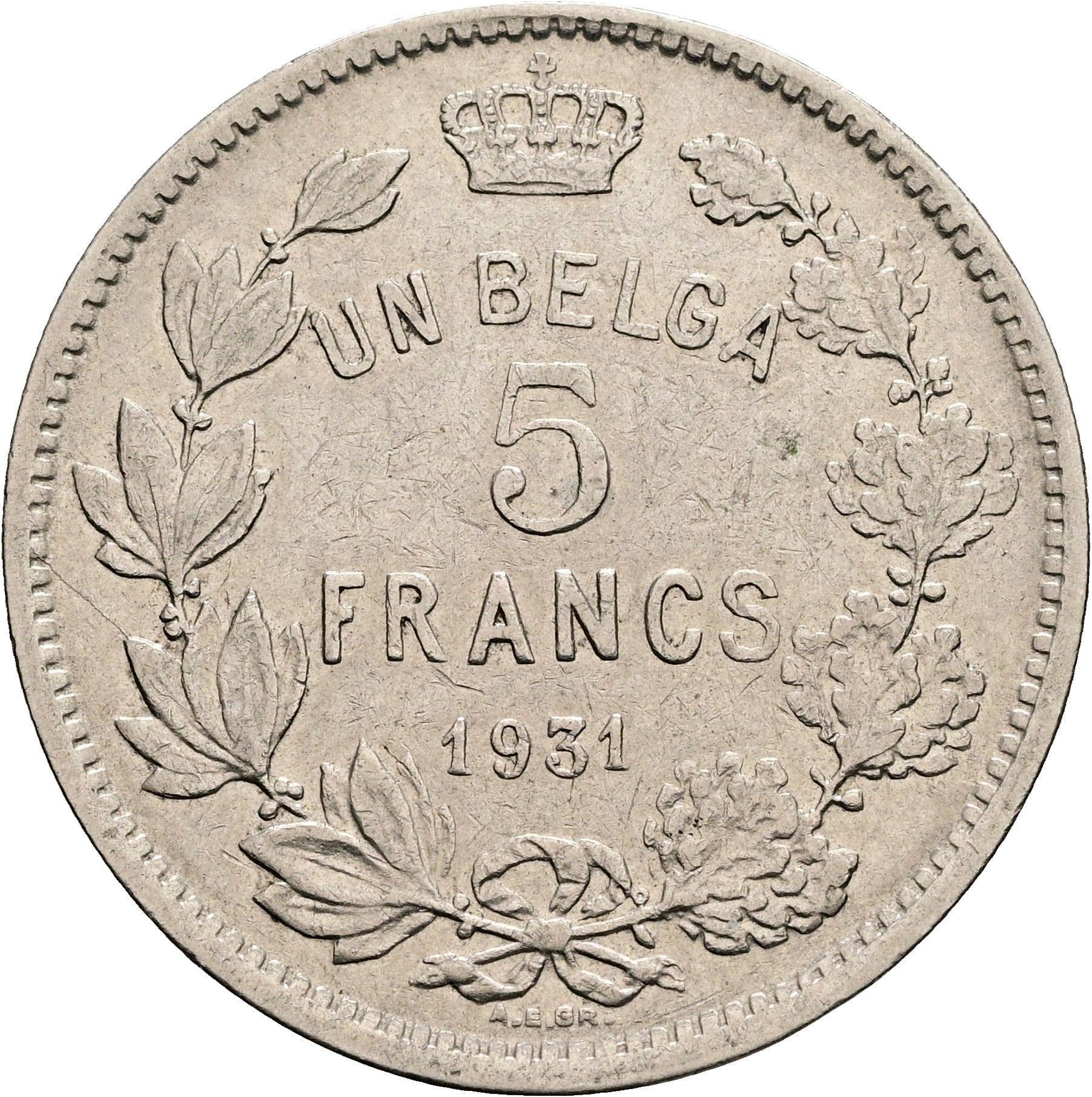 5 Francs (=1 Belga)