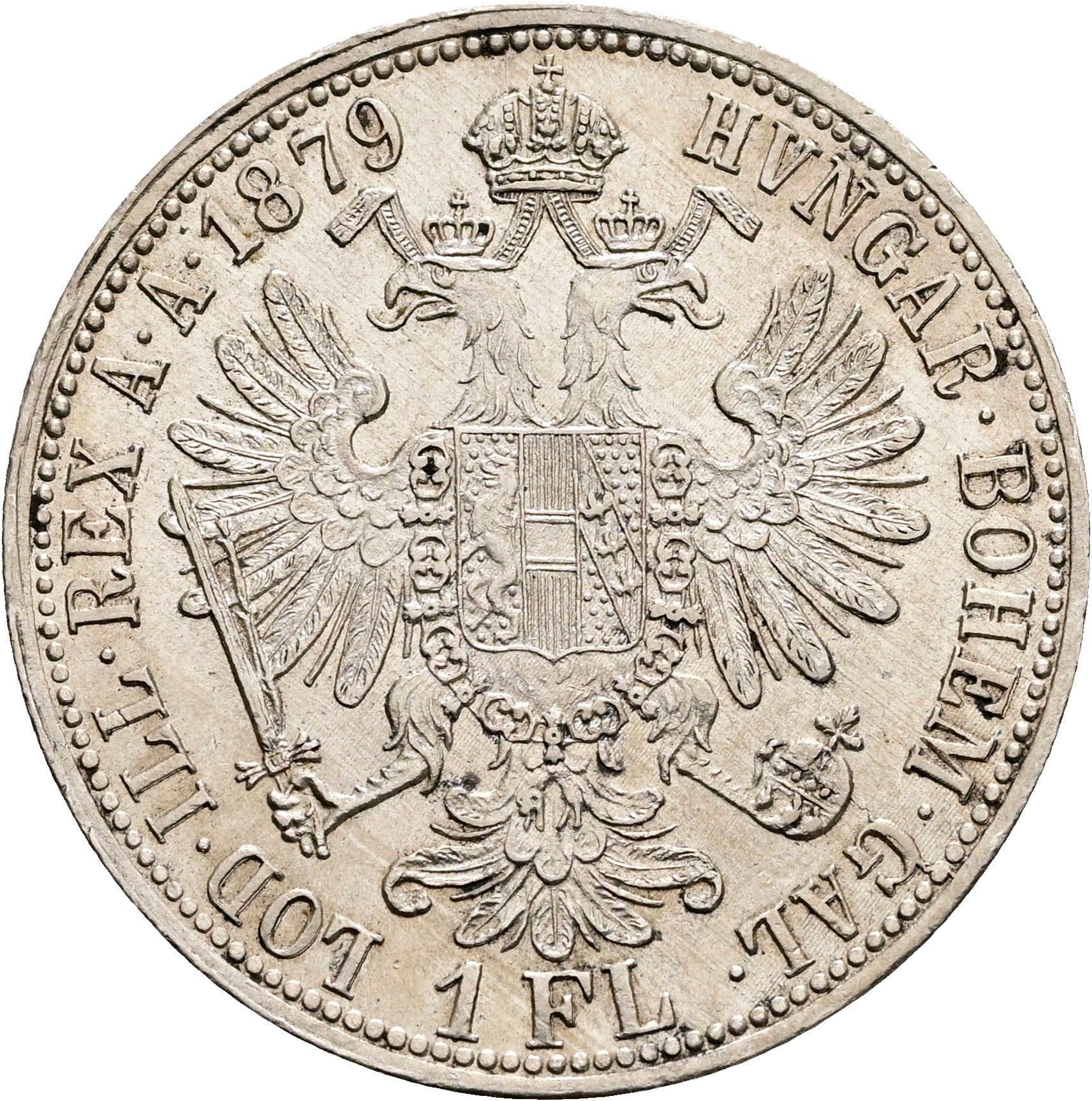 1 Gulden Franz Joseph I. 1848-1916 1879 – Rückseite