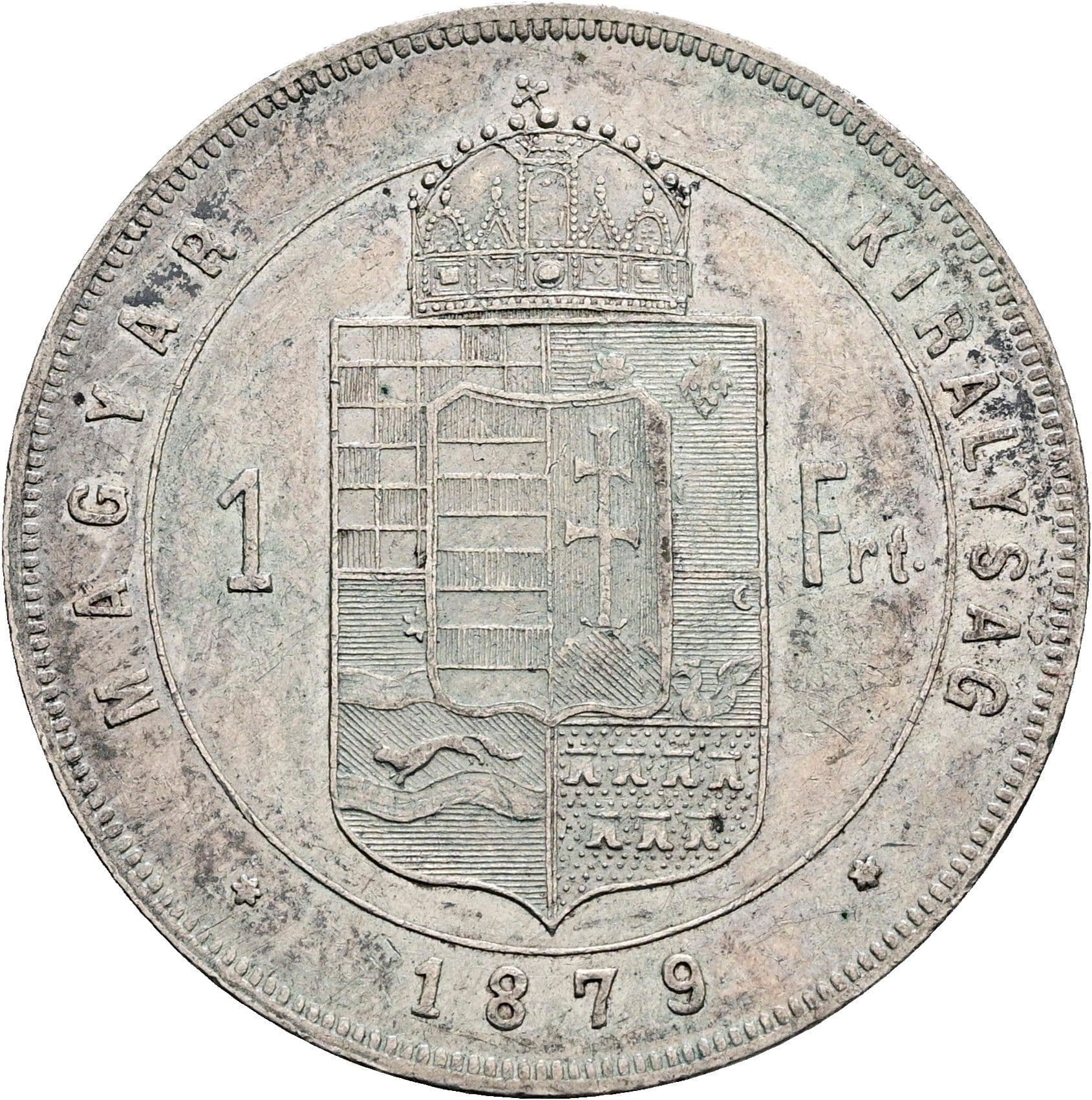 1 Forint Franz Joseph I. 1848-1916 1879 KB – Rückseite