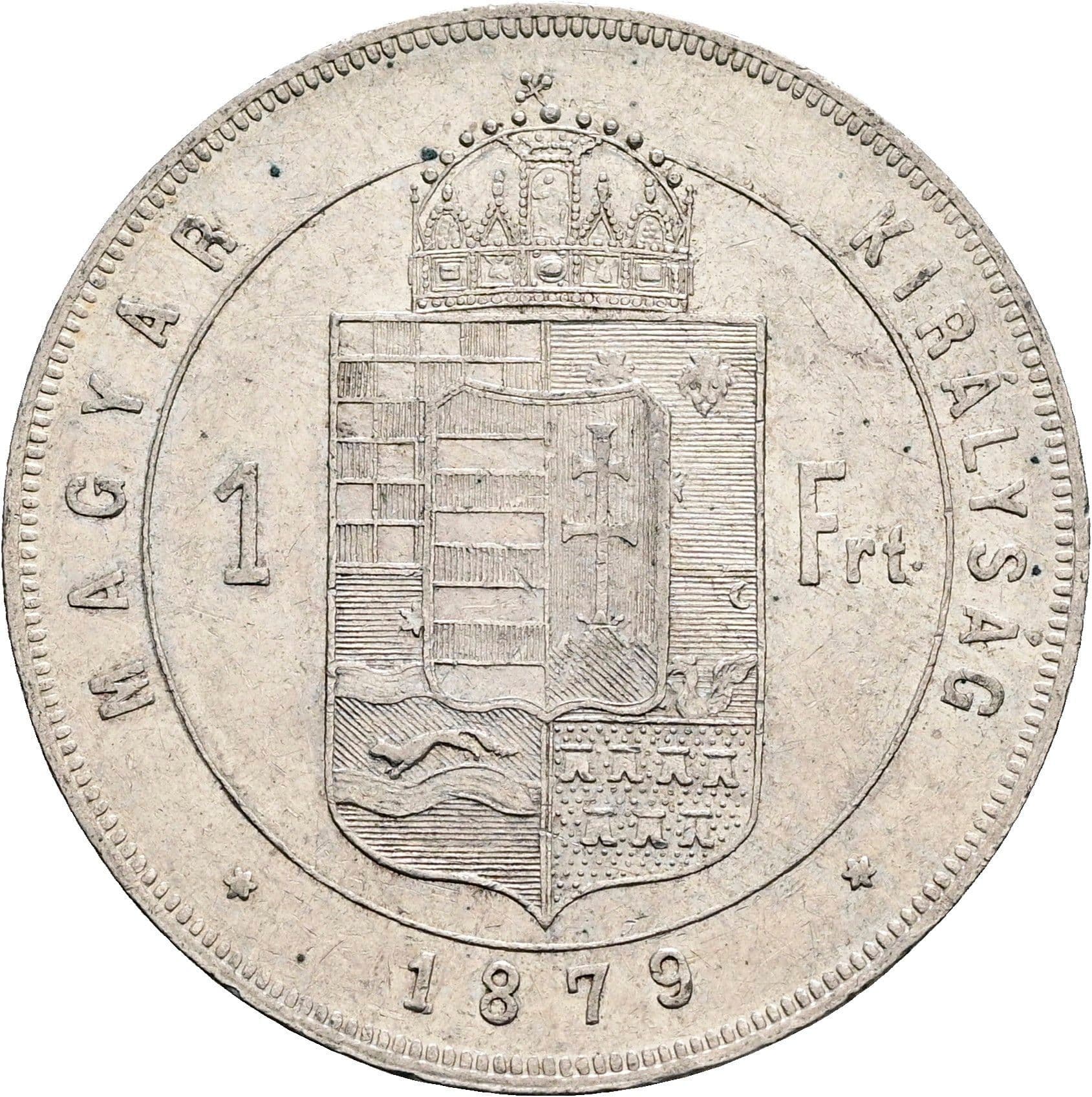 1 Forint Franz Joseph I. 1848-1916 1879 KB – Rückseite