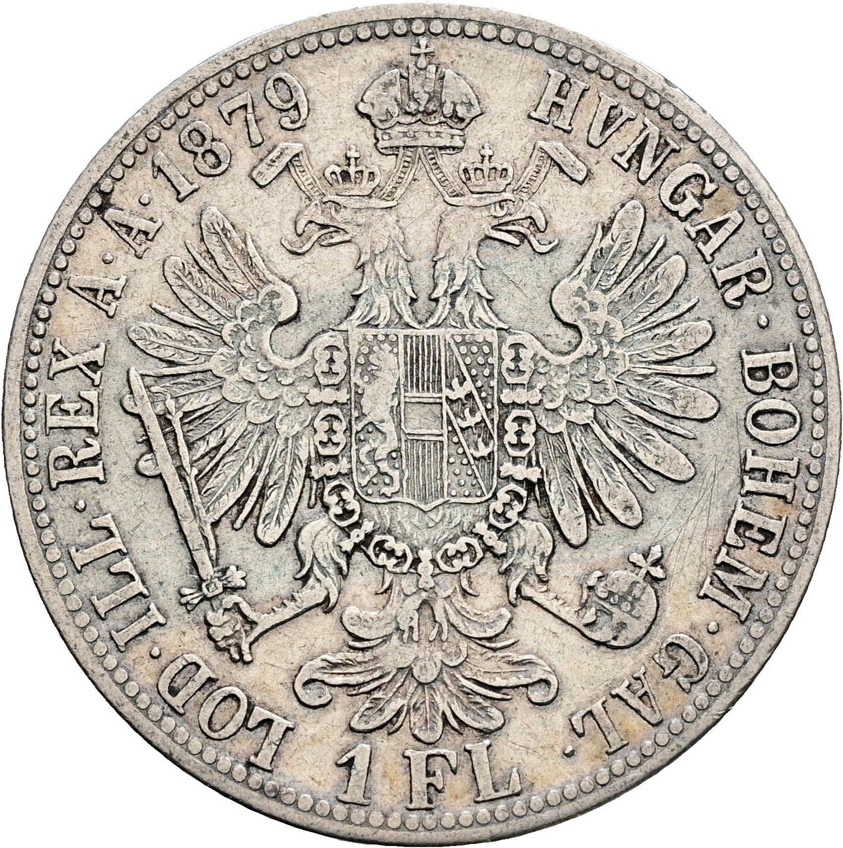 1 Gulden Franz Joseph I. 1848-1916 1879 – Rückseite